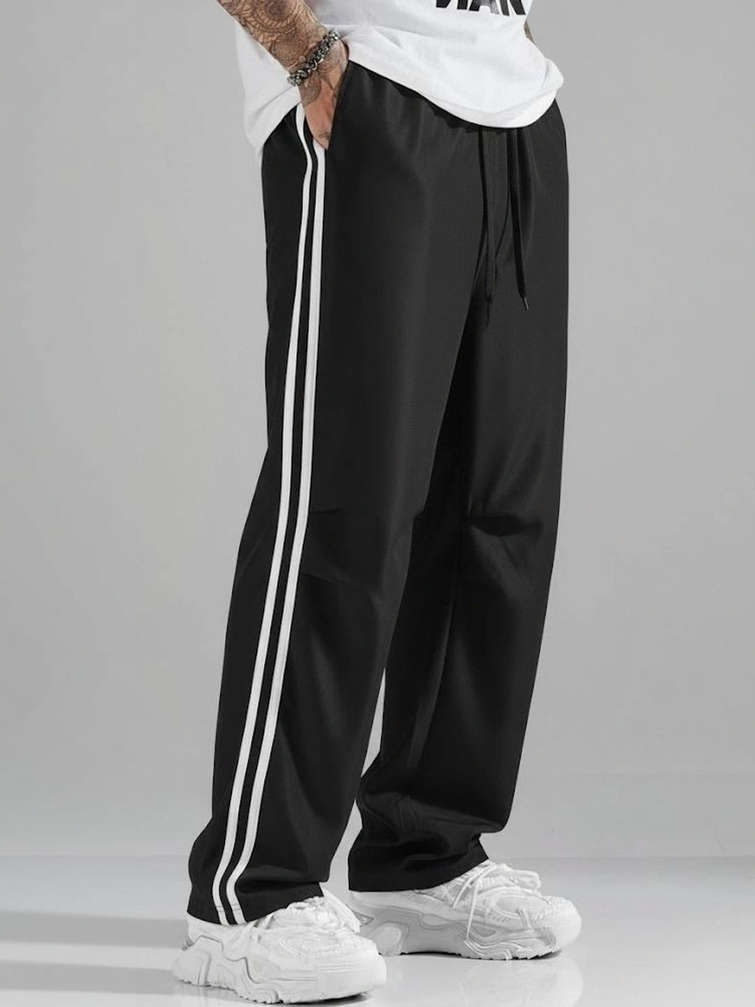 PROGENY Men Regular Fit Striped Joggers-picture-50