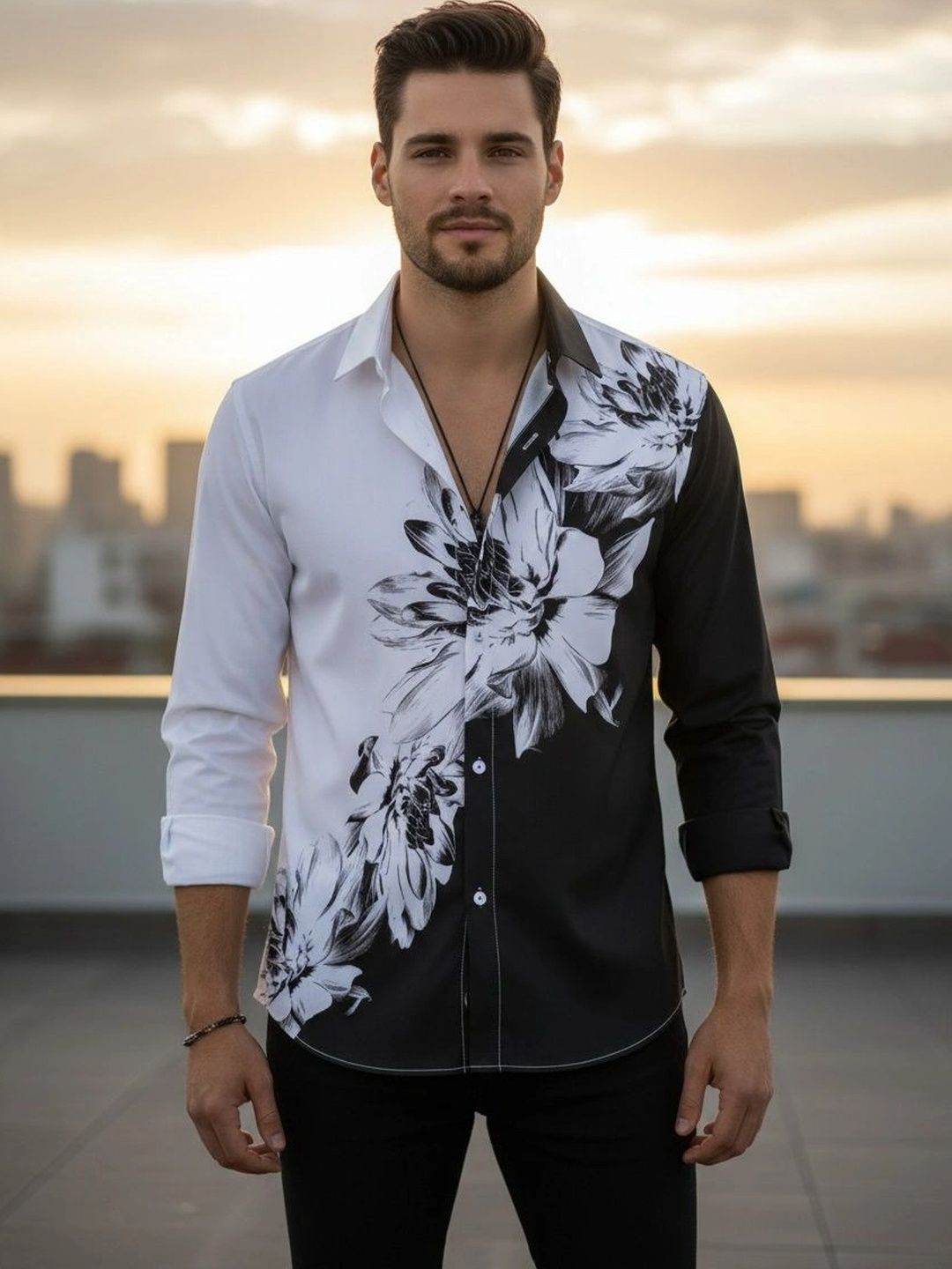 KHODAL STORE Men Floral Printed Casual Shirt-picture-36