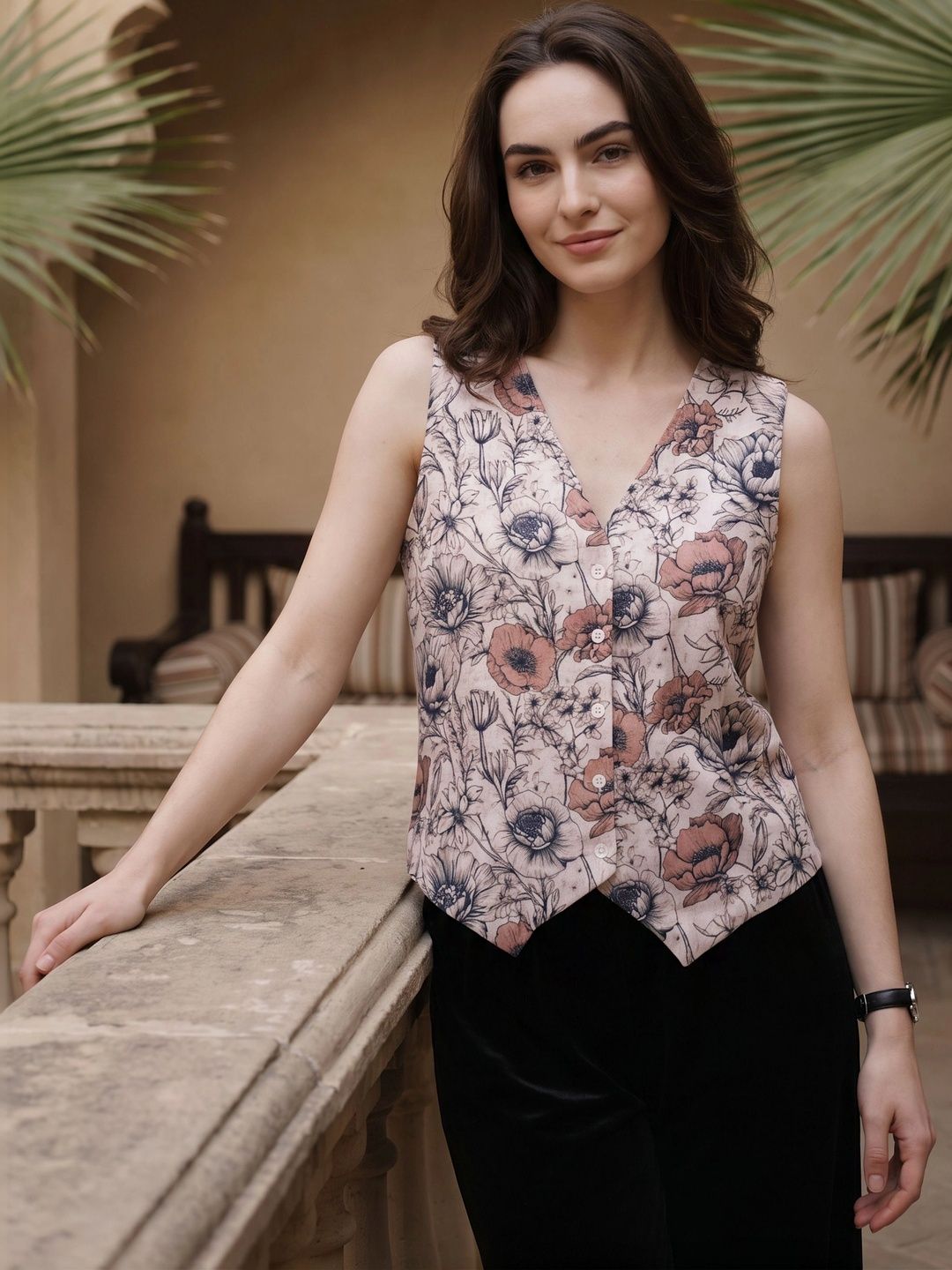 KALAMIR Floral Print Top-picture-42