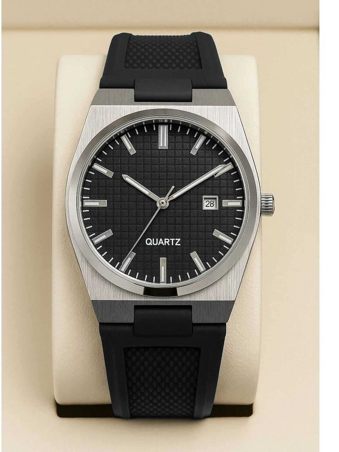 TREX Men Brass Patterned Dial & Stainless Steel Straps Analogue Date Aperture Watch NSM035_BLACK-picture-32