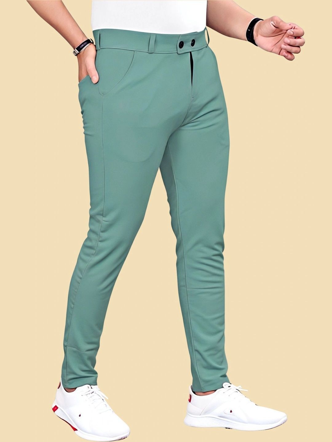 FABAURA Men Slim Fit Easy Wash Trousers-picture-19