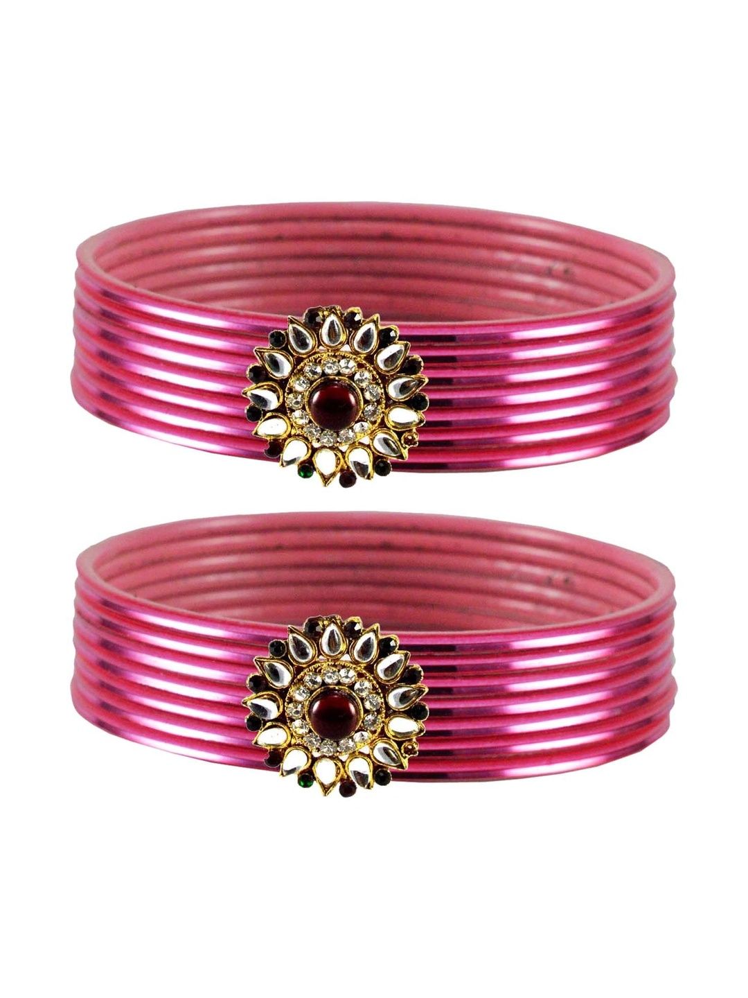 MAYA FASHION Stone Studded & Beaded Bangle-picture-45