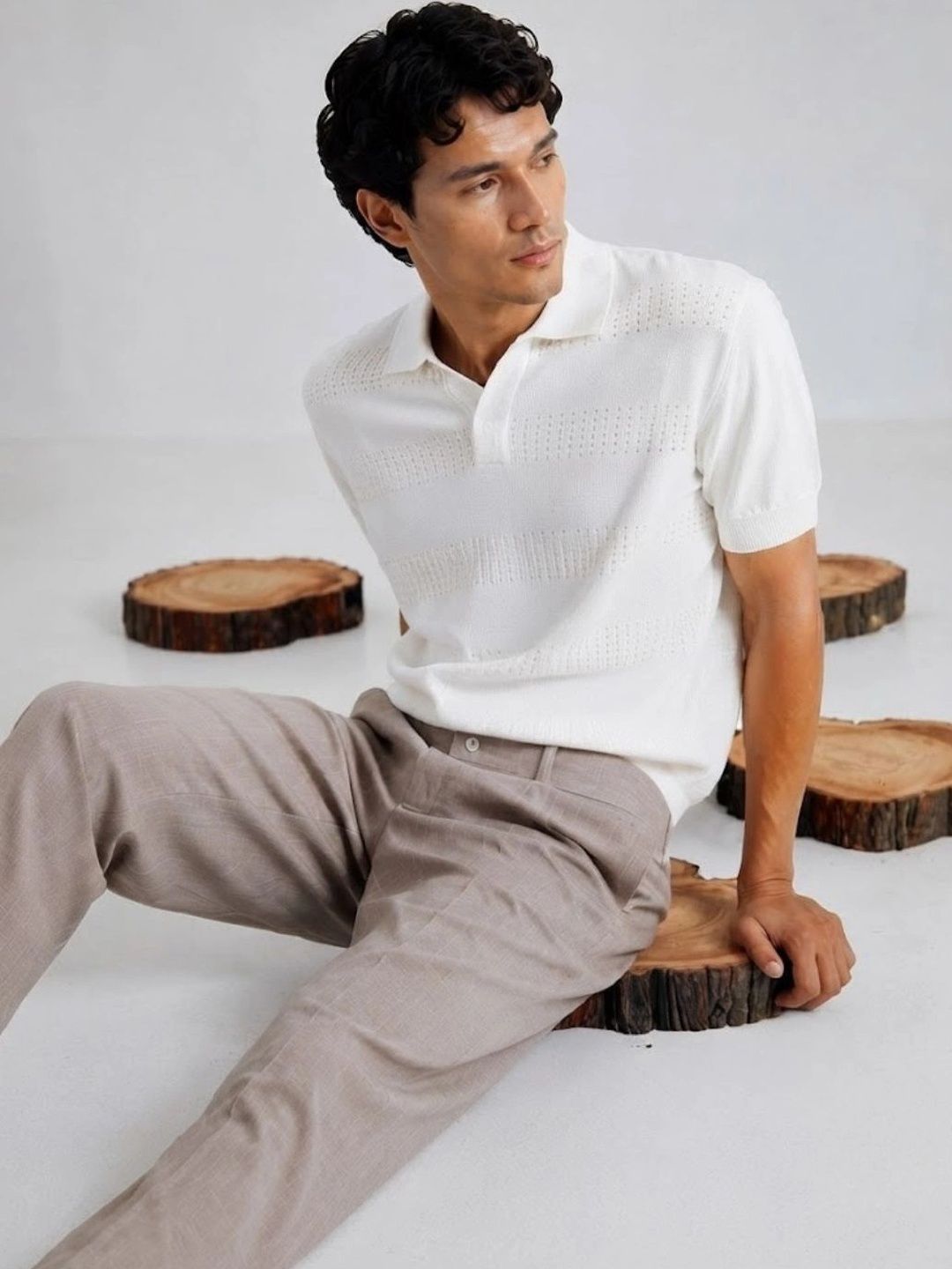 VELLURE Men Polo Collar T-shirt-image-28