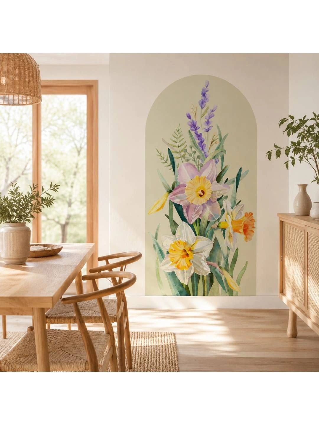INDIAN ROYALS Green & Yellow Printed Self-Adhesive & Durable Wall Sticker-image-43