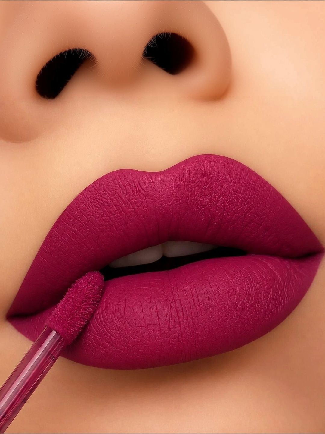 BELLABLOOM Smudge Proof Long Lasting Matte Liquid Lipstick - 5 ml - Dark Pink-picture-26