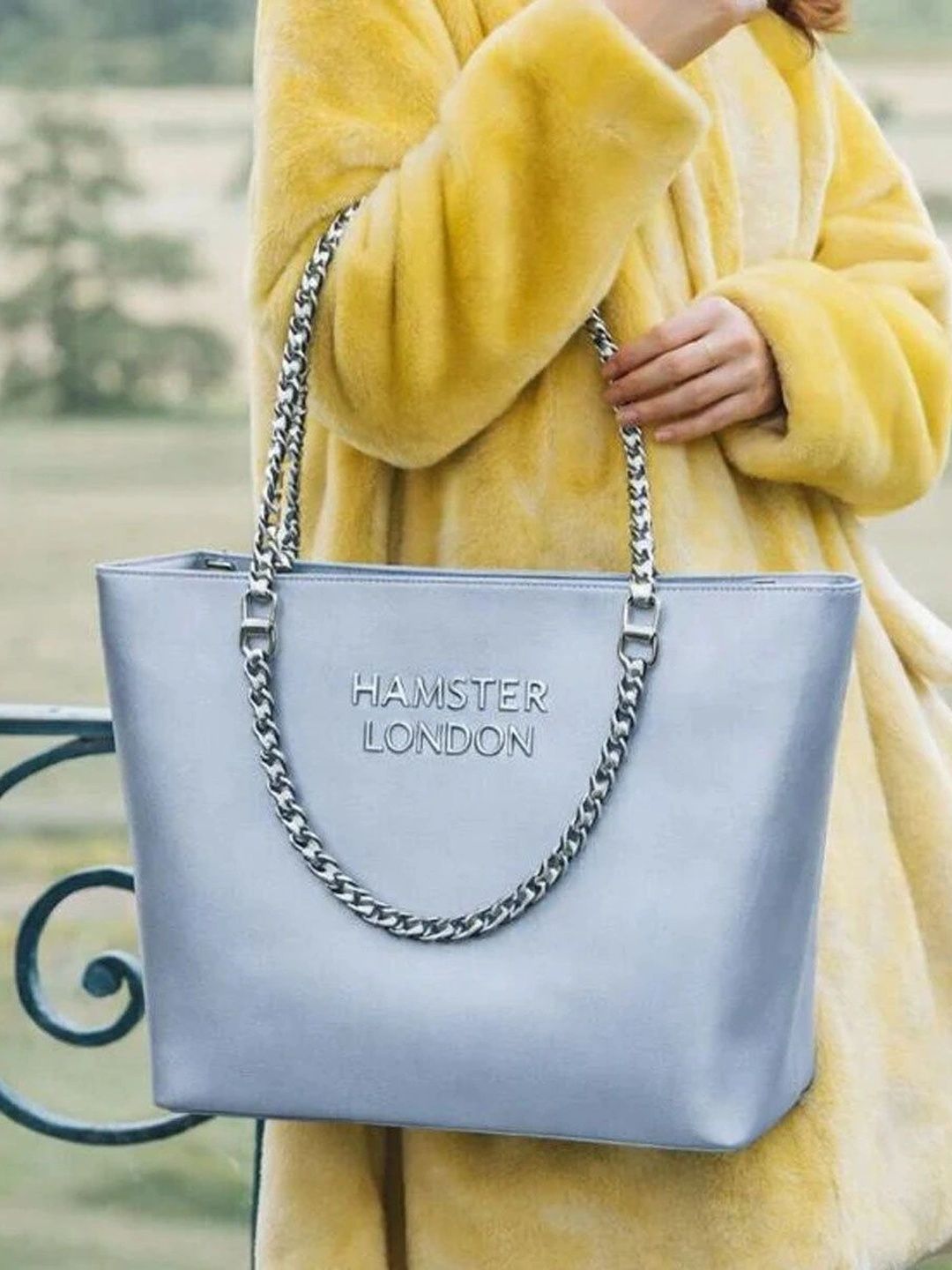 HAMSTER LONDON PU Structured Tote Bag-picture-30