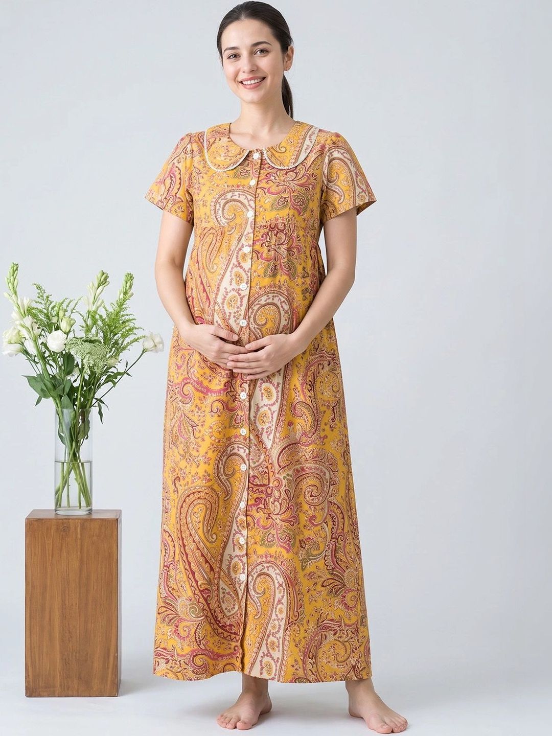 Secret Wish Printed Maxi Nightdress-image-27