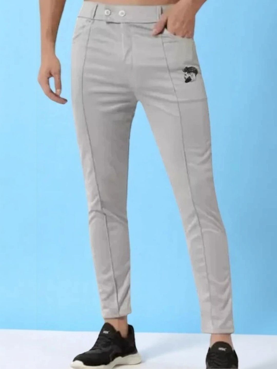 LALWANI BROTHERS Men Straight Fit Brand Logo Dry Fit Training Track Pants-picture-10