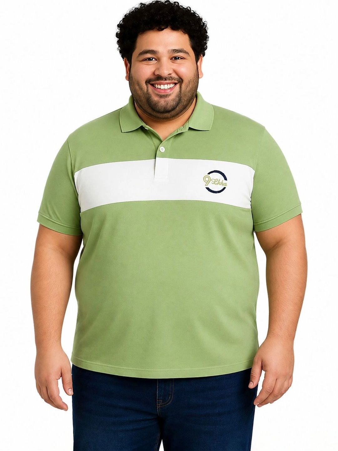 9LKHA Men Colourblocked Polo Collar T-shirt-picture-25