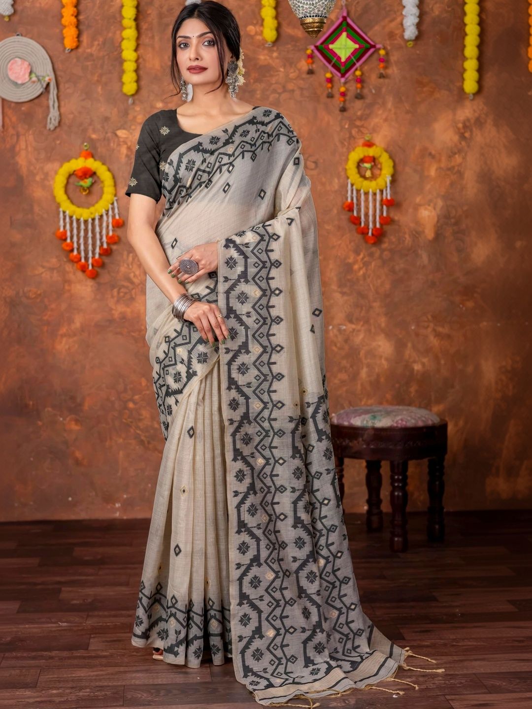 BENGAL LOOMS INDIA Pure Silk Saree-image-48