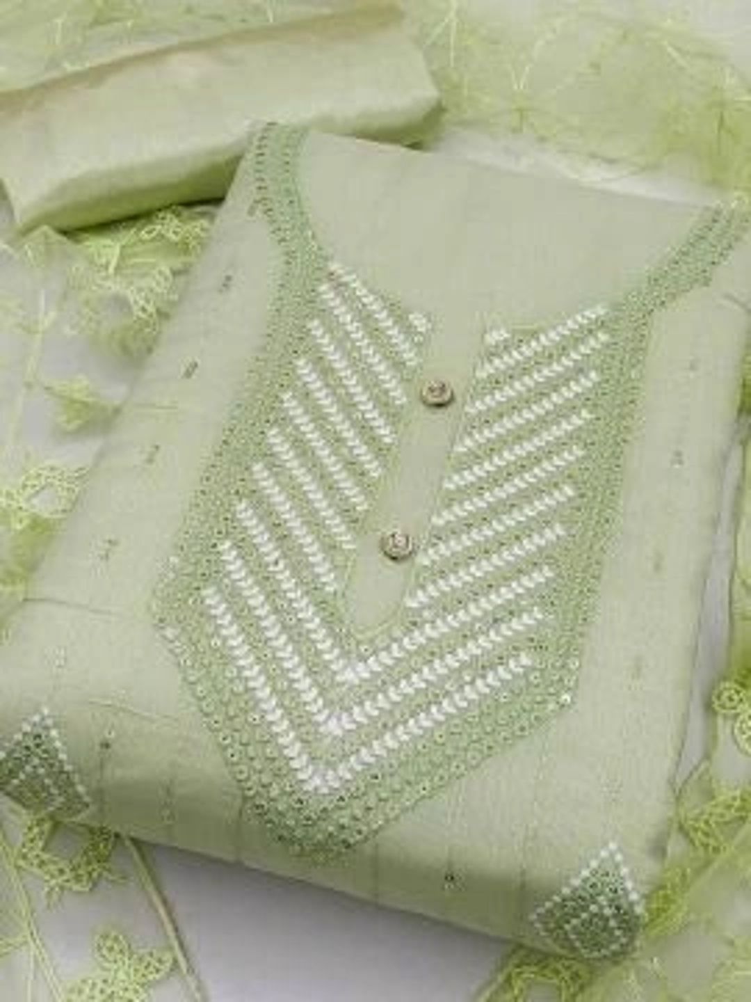 all about you Women Cotton Embroidered Unstitched Dress Material-image-45