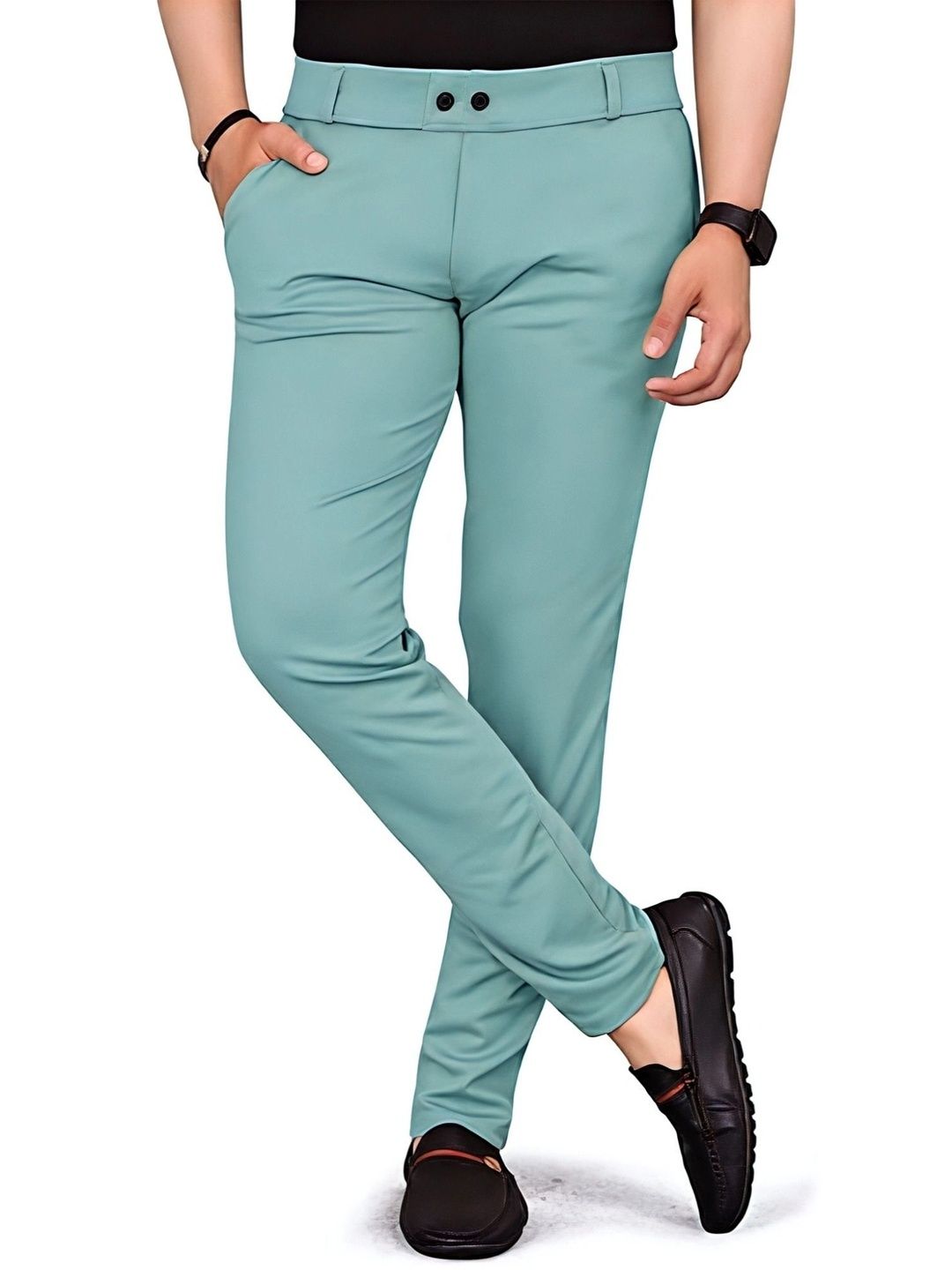 FABAURA Men Slim Fit Easy Wash Trousers-picture-39