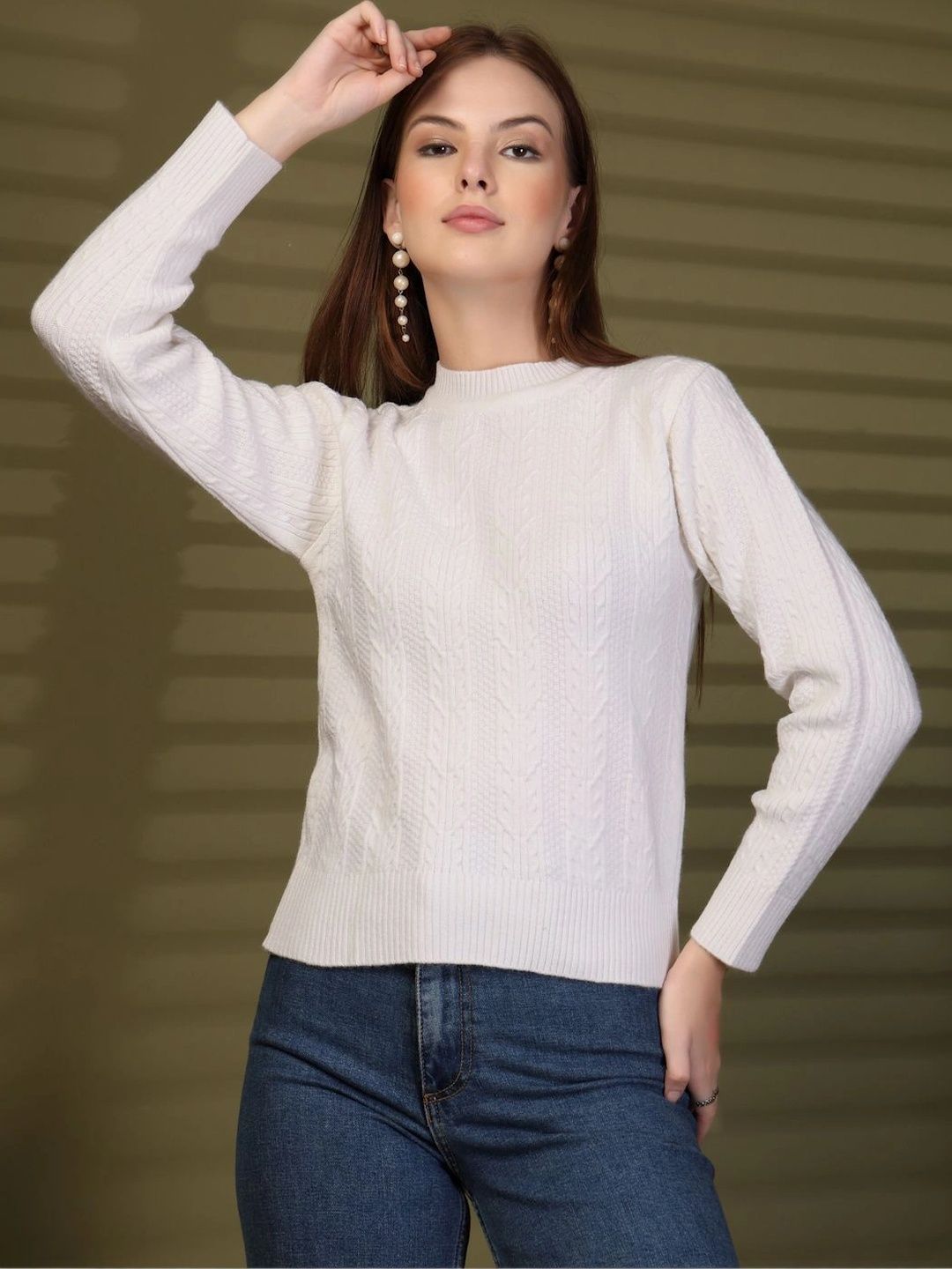 all about you Women Cable Knit Woollen Pullover-picture-18