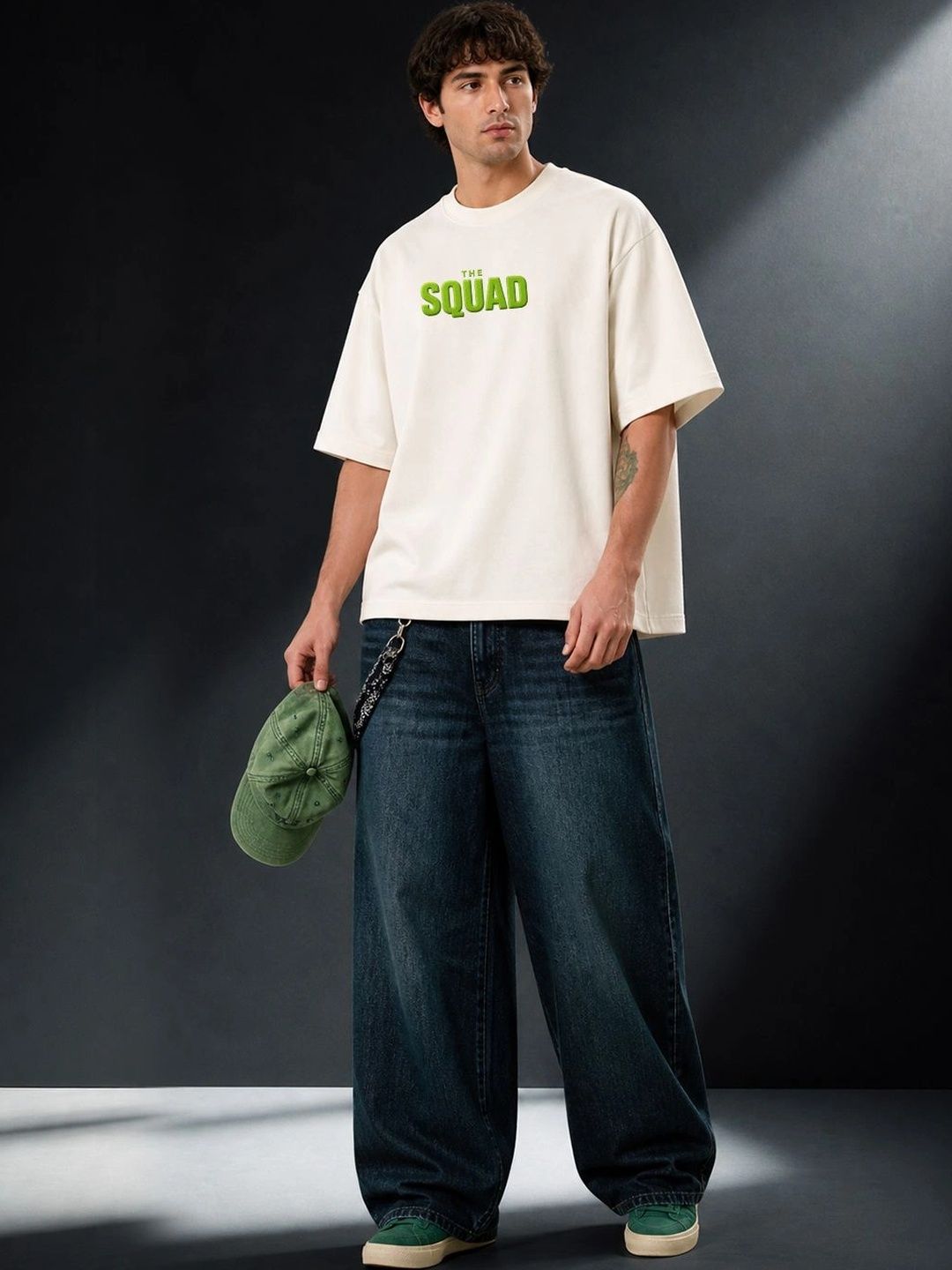 BRAHMOR Men Printed Drop-Shoulder Sleeves T-shirt-image-15
