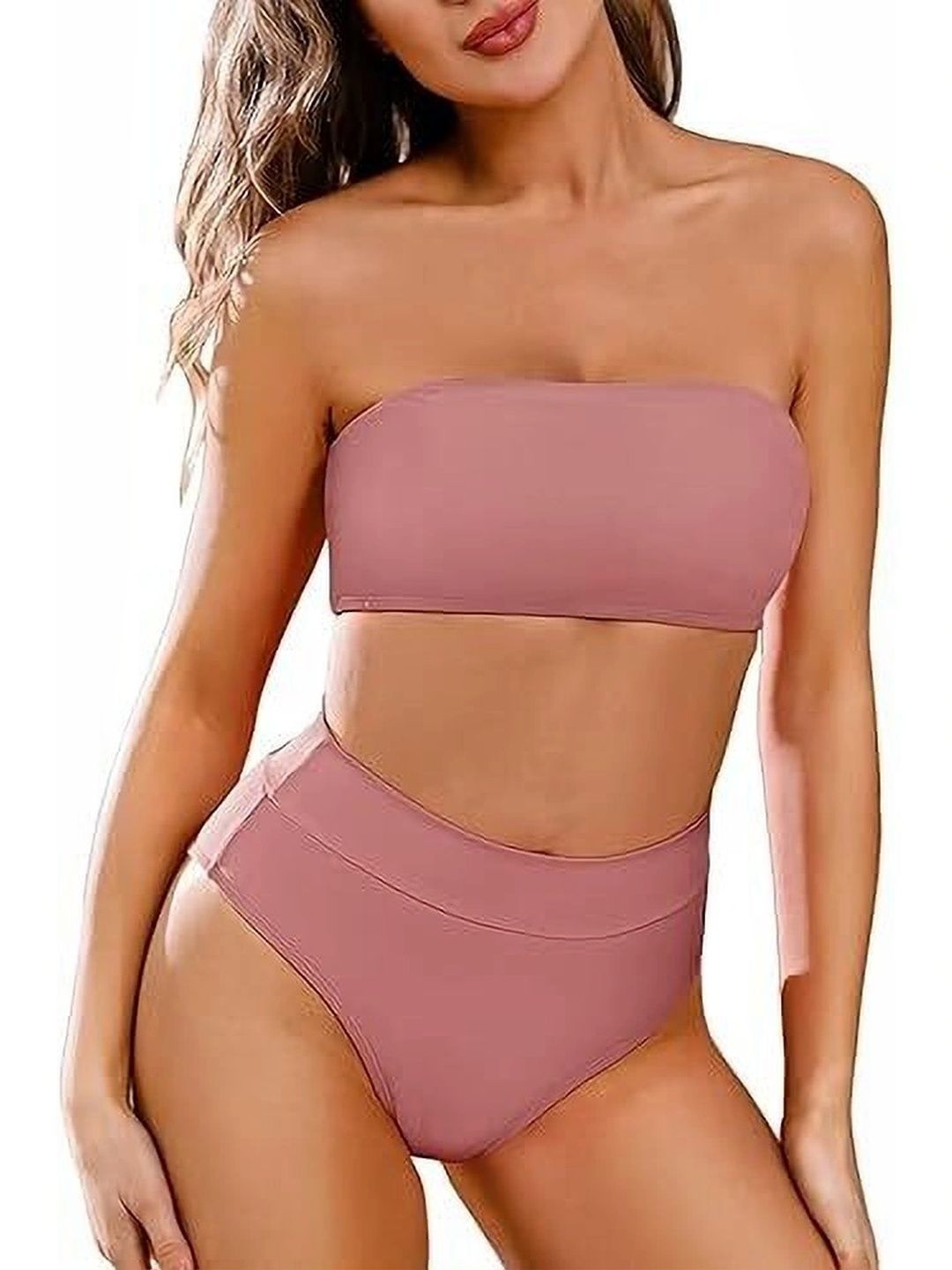 D Heer Fashion Strapless Swim Bikini Set-picture-31