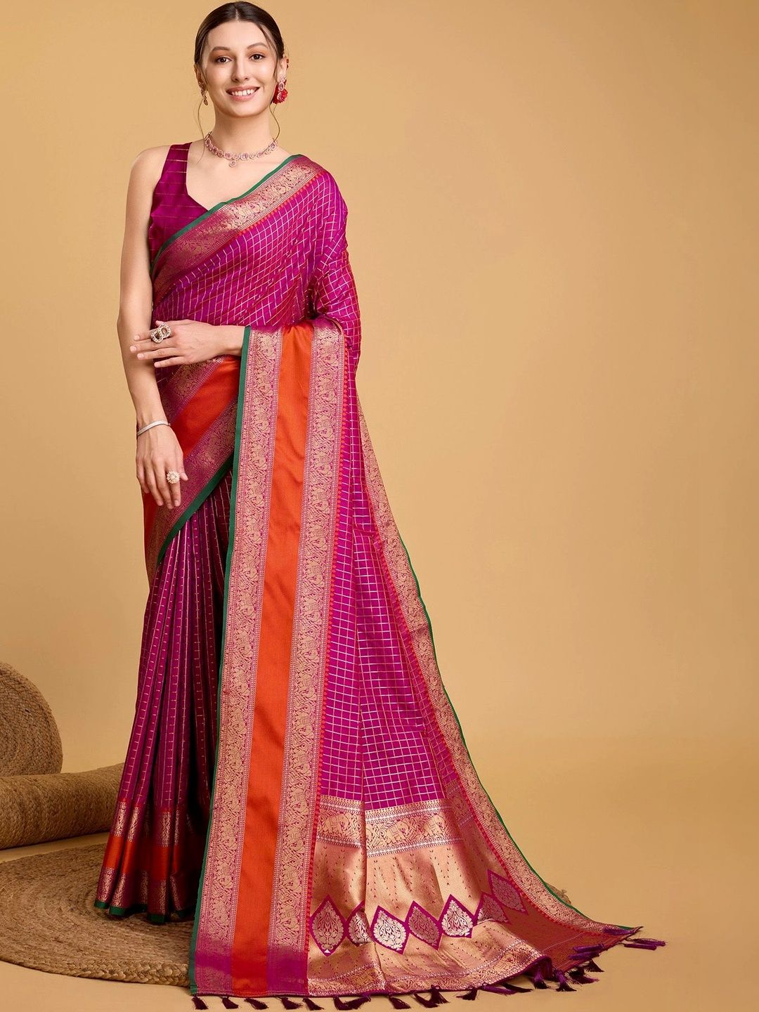 Lalan Shree Creation Woven Design Zari Silk Blend Saree-picture-30