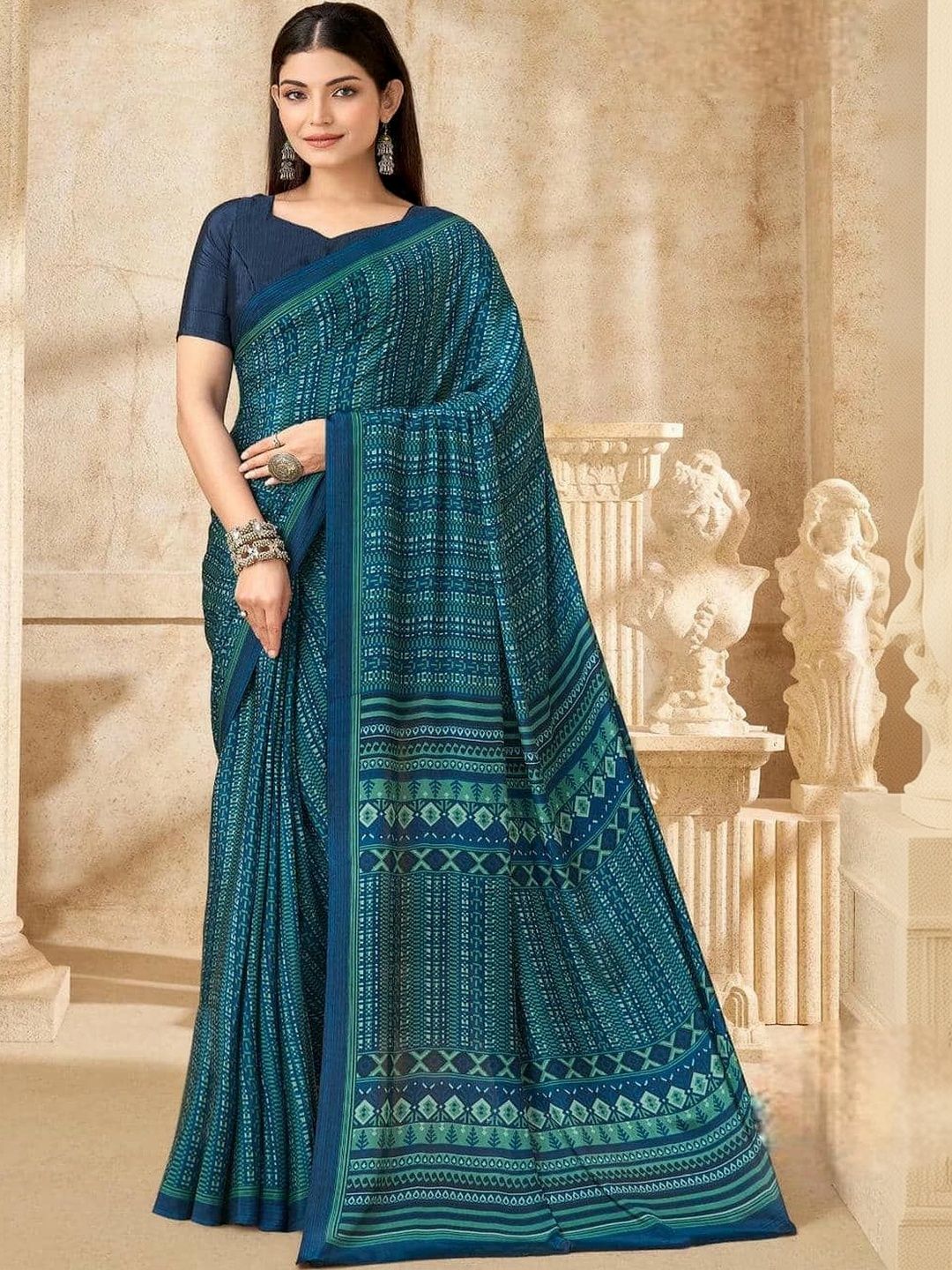 all about you Floral Pure Crepe Saree-picture-38