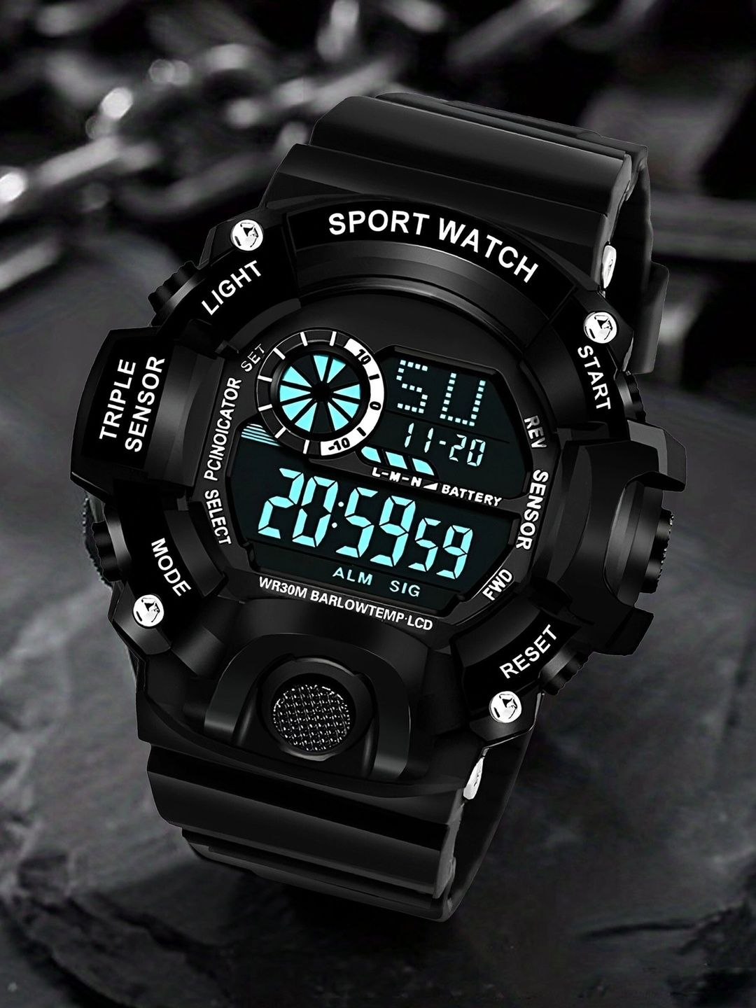 TREX Boys Brass Dial & Straps Digital LED Backlight Watch S-SHOCK_BLK_Q1-picture-58