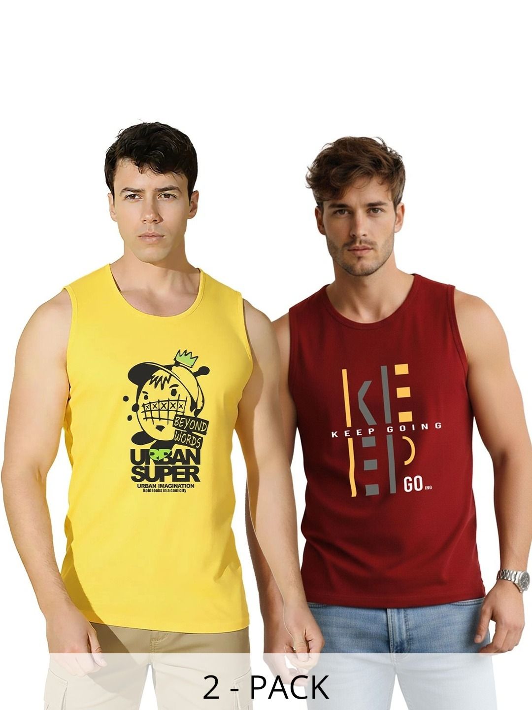 TEEFOX Pack of 2 Printed Cotton Basic-image-43