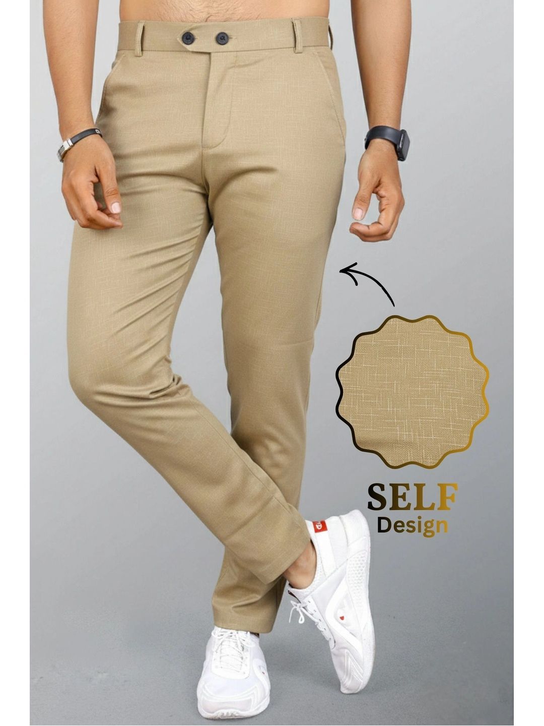 FABAURA Men Slim Fit Easy Wash Trousers-picture-15
