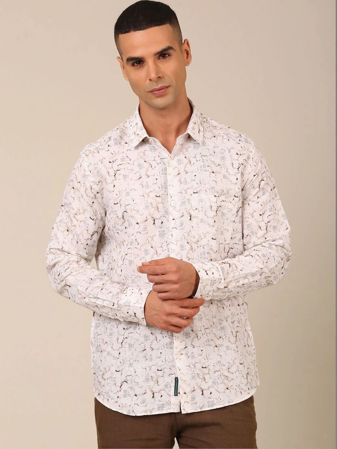 Linen Club Men Contemporary Printed Casual Shirt-picture-15