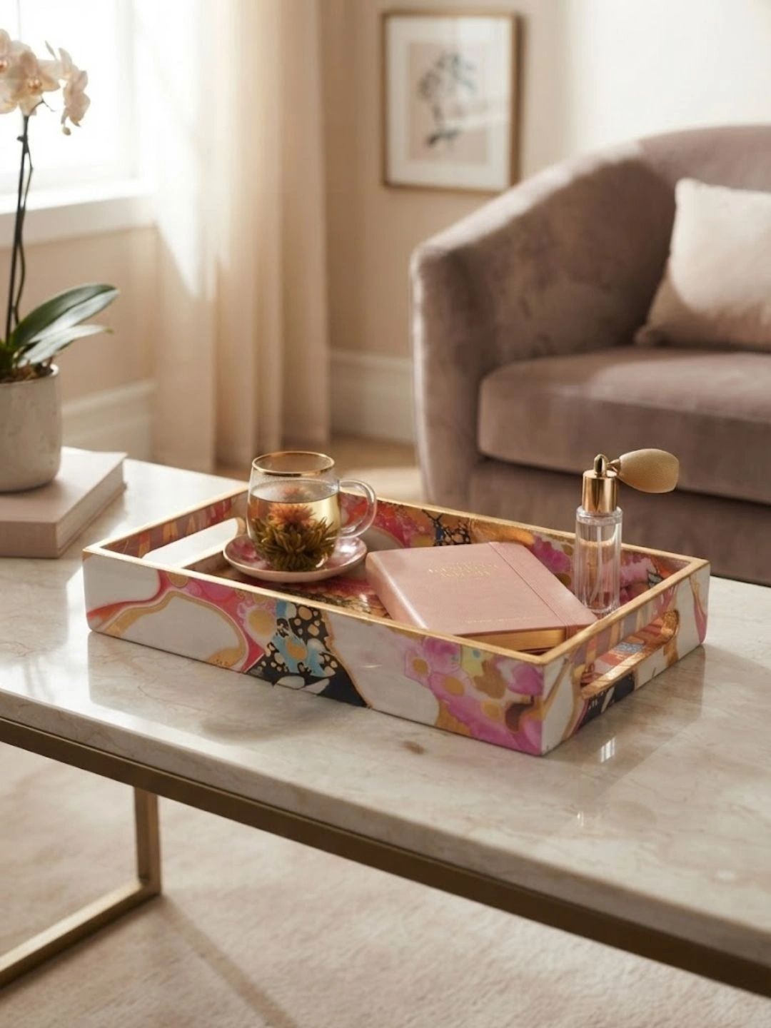 THE HOME CO. Gold-Toned 2026 Wood Serving Tray-picture-15