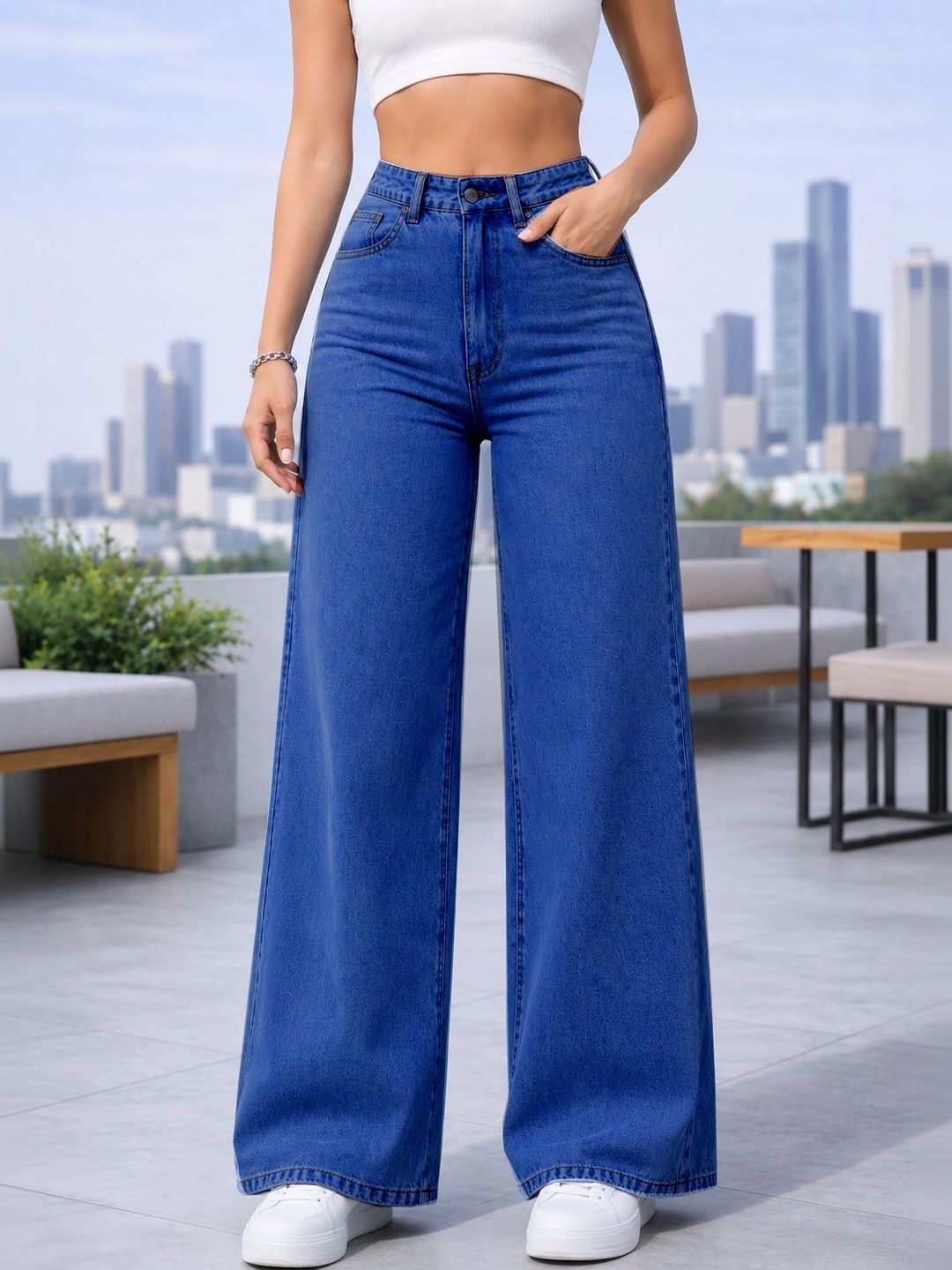 Flying Girls Women Comfort Straight Fit High-Rise Light Fade Stretchable Jeans-picture-16