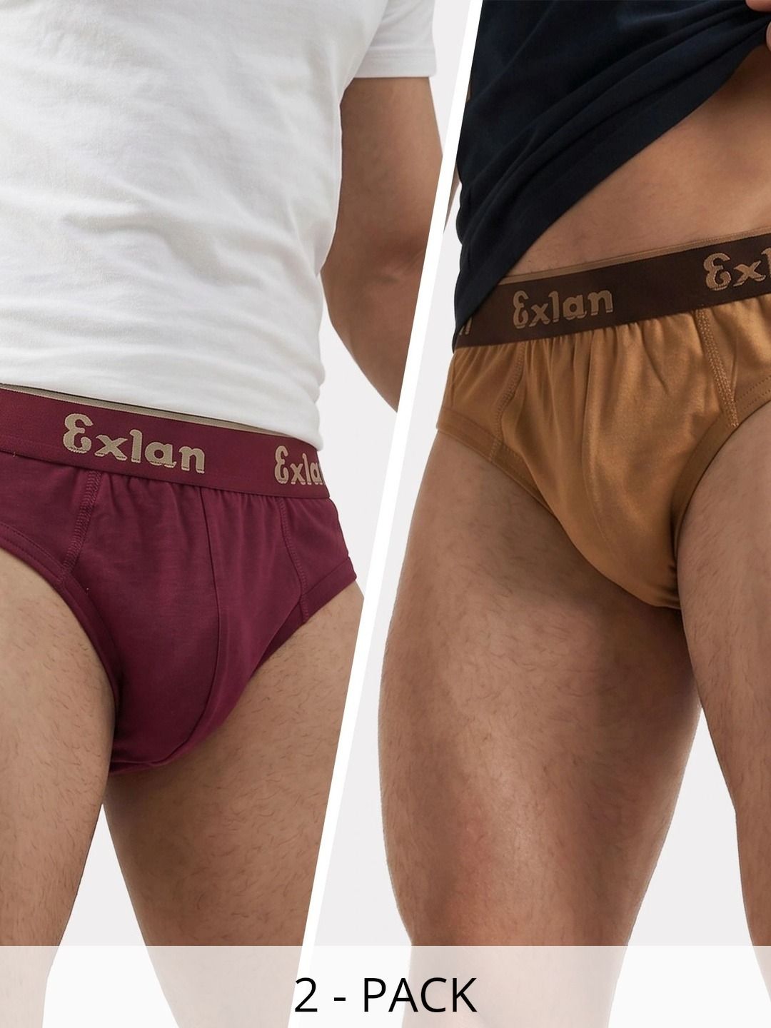 Exlan Men Pack of 2 Anti Bacterial Cotton Bikini-picture-41