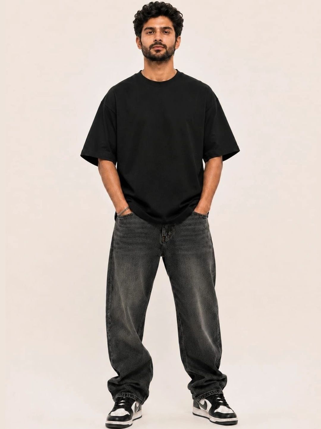 Youtiqueindia Men Drop-Shoulder Sleeves Pure Cotton T-shirt-picture-7