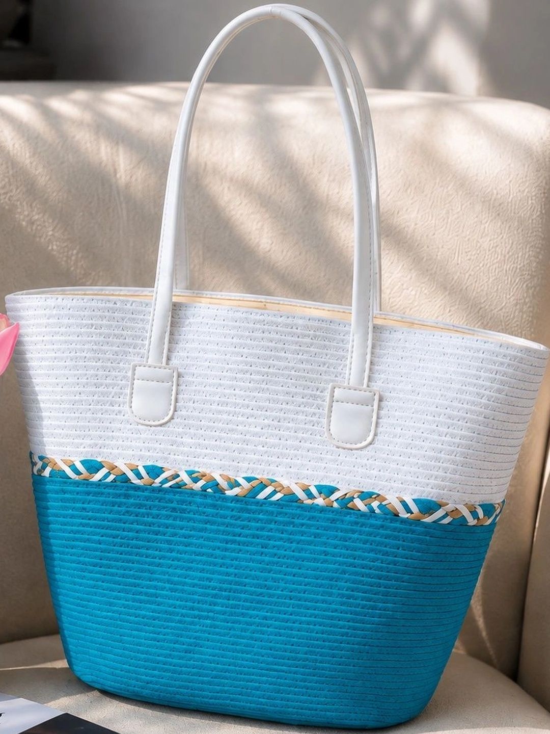 VALERIE Colourblocked Shopper Tote Bag-picture-26