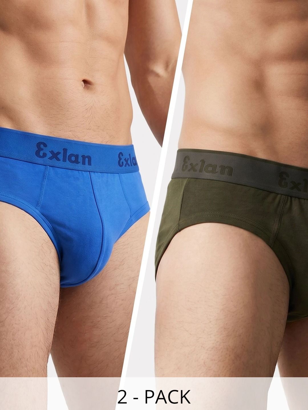 Exlan Men Pack of 2 Anti Bacterial Cotton Bikini-picture-52