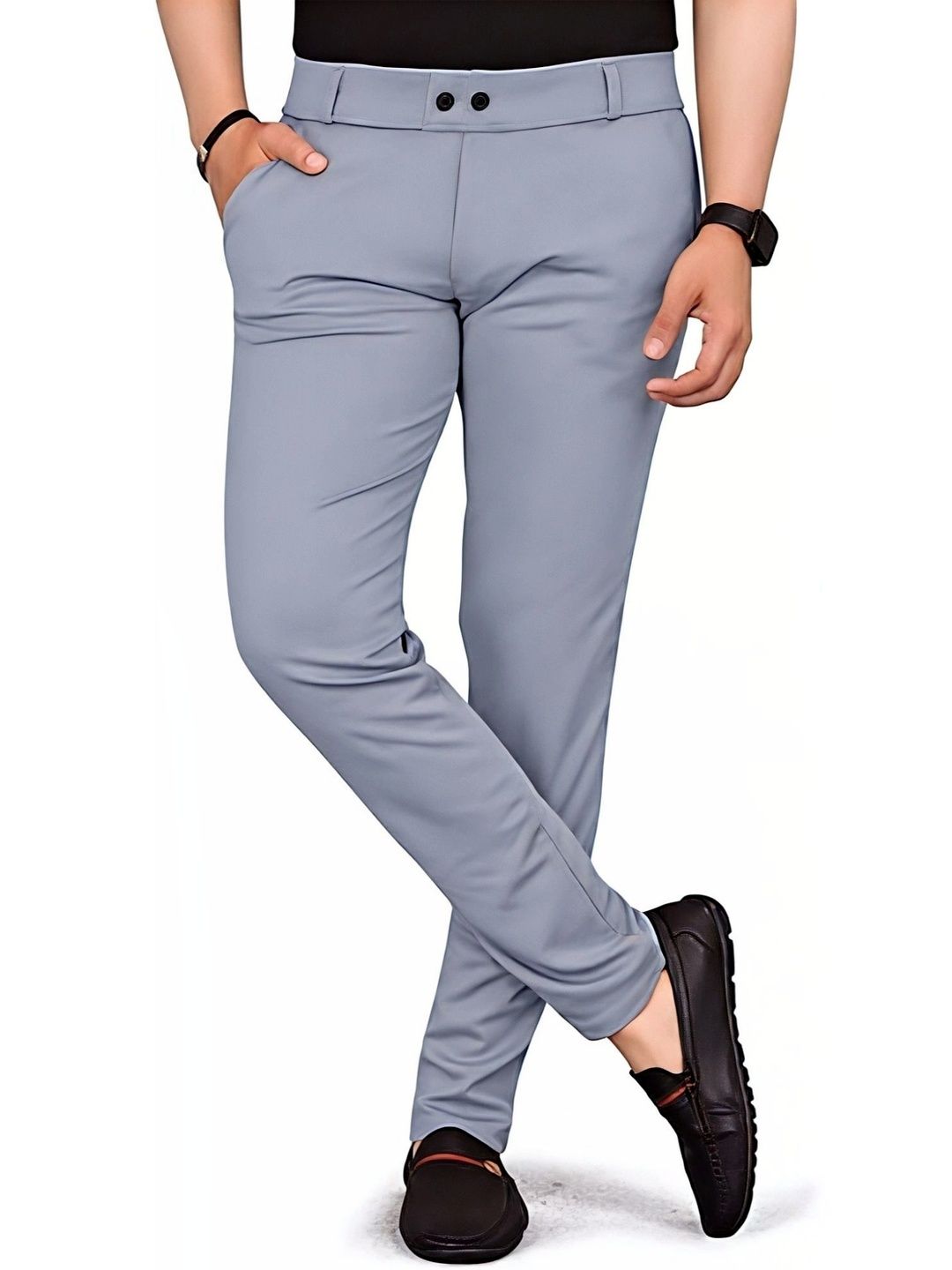 FABAURA Men Slim Fit Easy Wash Trousers-picture-14