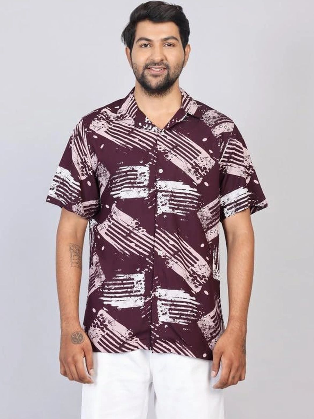 WEARHOUSE Men Classic Printed Casual Shirt-picture-20
