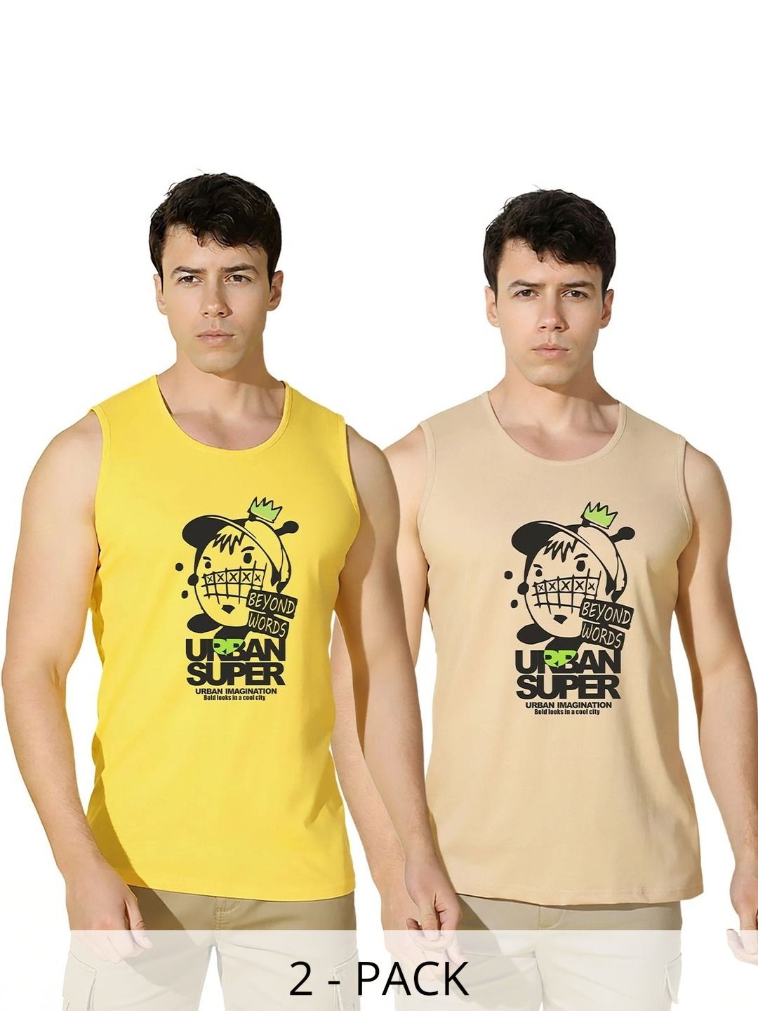 TEEFOX Pack of 2 Printed Cotton Tank-picture-24