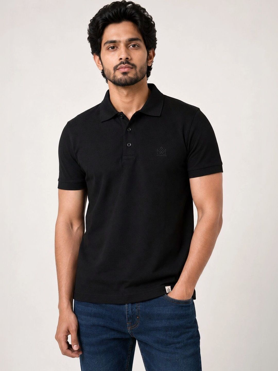BRUMMELL Men Brand Logo Polo Collar T-shirt-picture-20