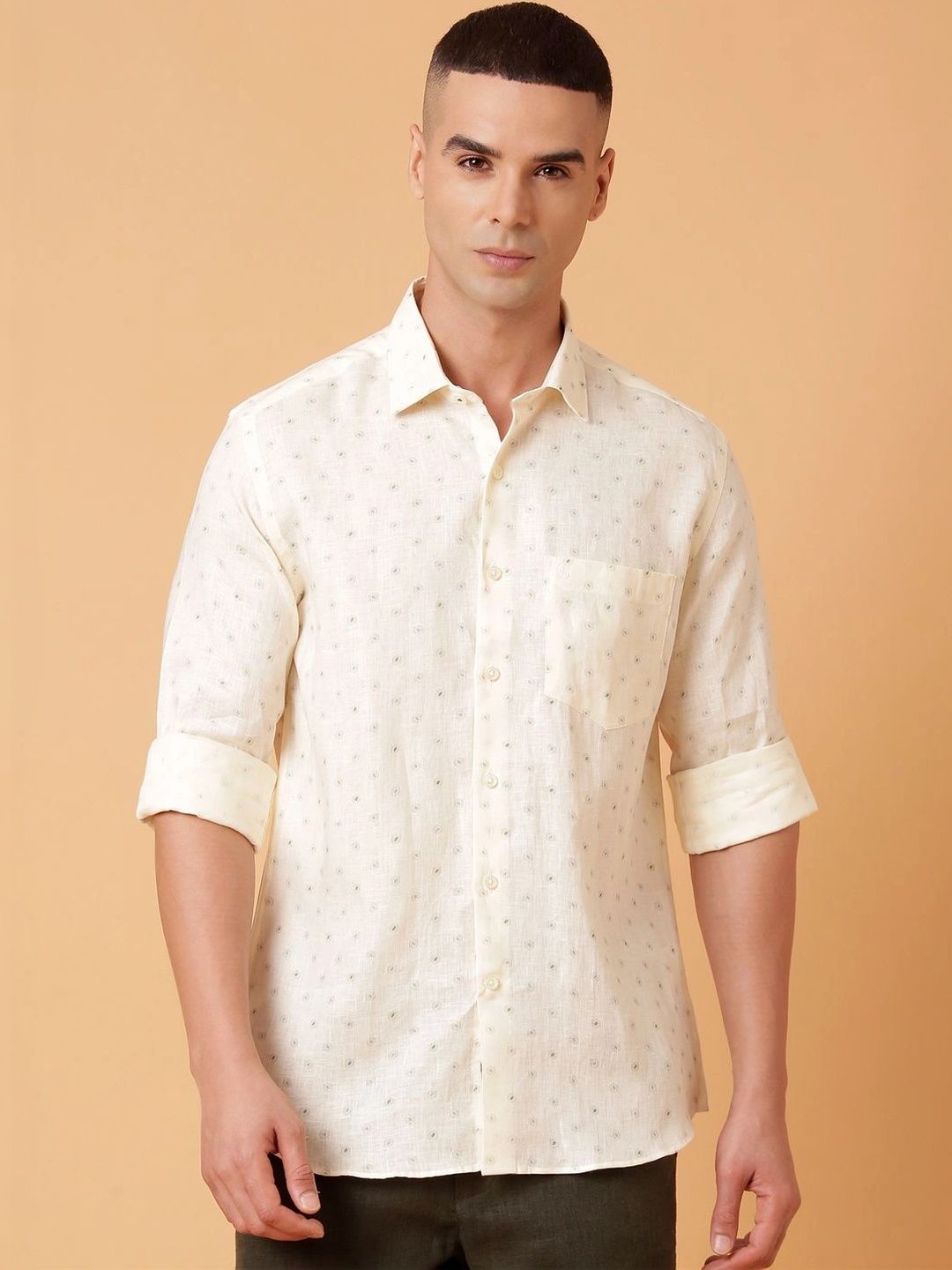 Linen Club Men Contemporary Printed Casual Shirt-picture-16