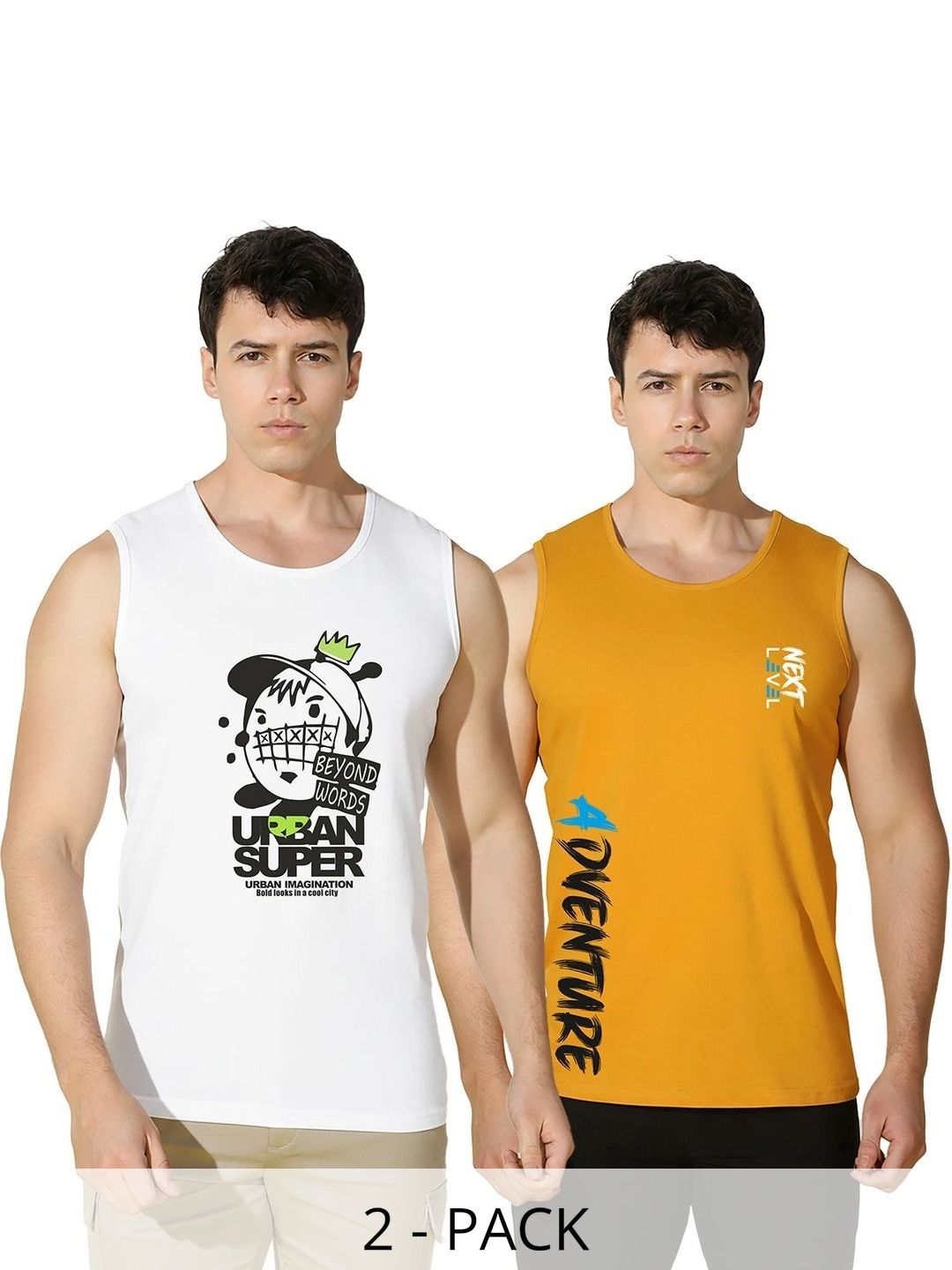 TEEFOX Pack of 2 Printed Cotton Tank-picture-48