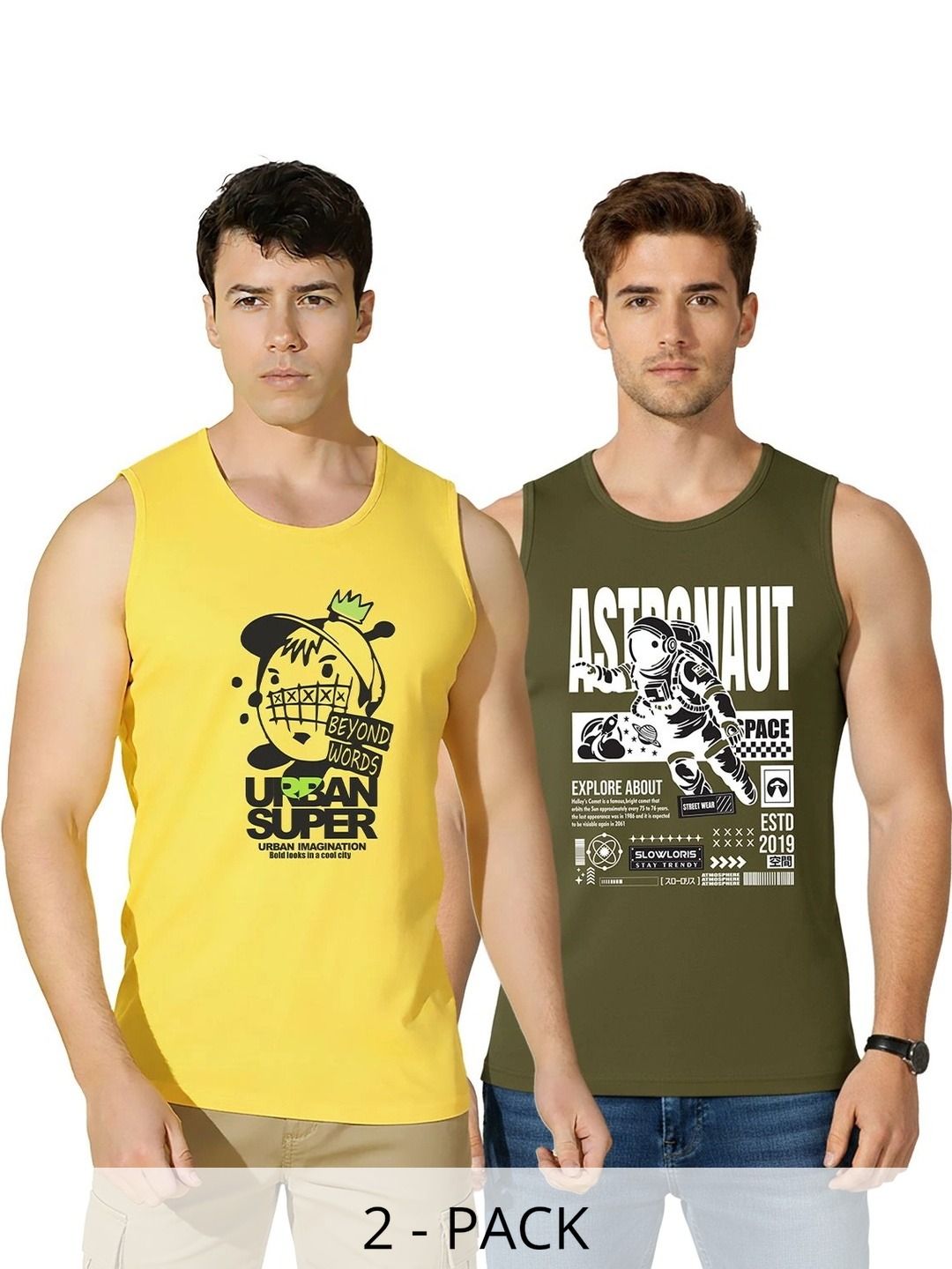 TEEFOX Pack of 2 Printed Cotton Tank-picture-24