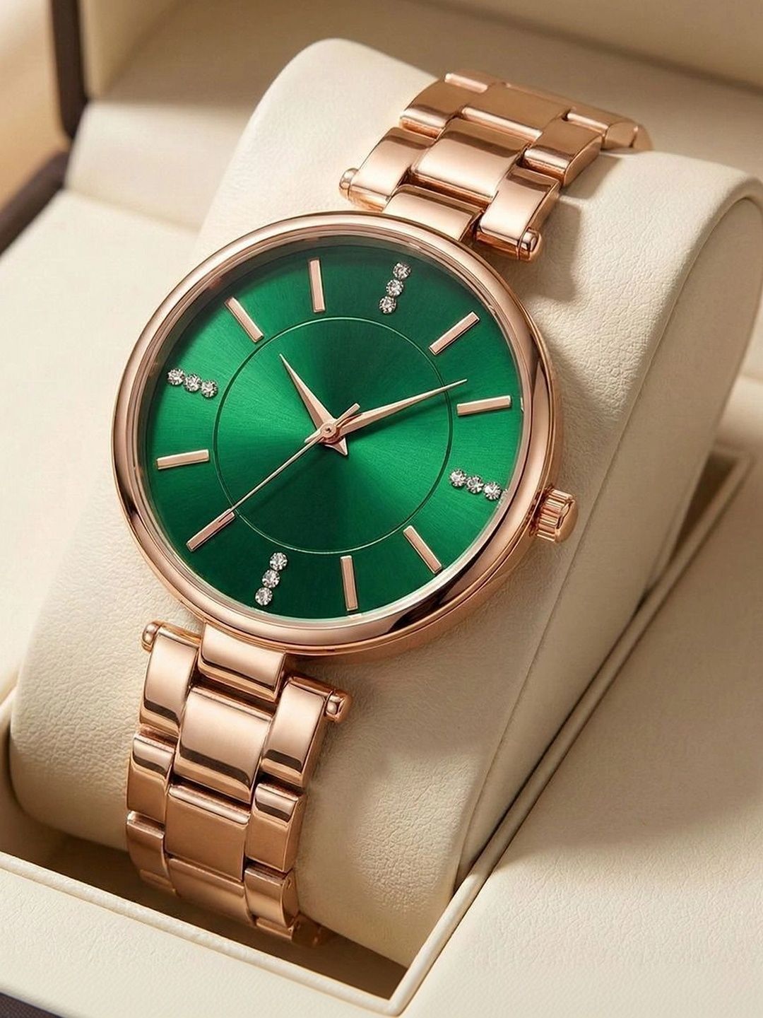 TREX Women Brass Embellished Dial & Stainless Steel Bracelet Style Straps Analogue Watch LR-GREEN-TR_X1-picture-27