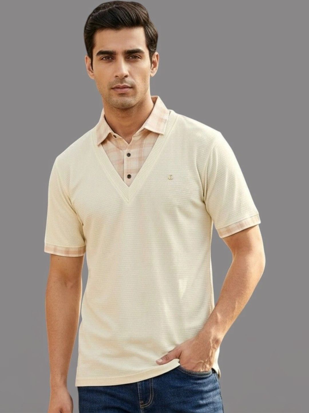 GLORI STAR Men V-Neck T-shirt-picture-11