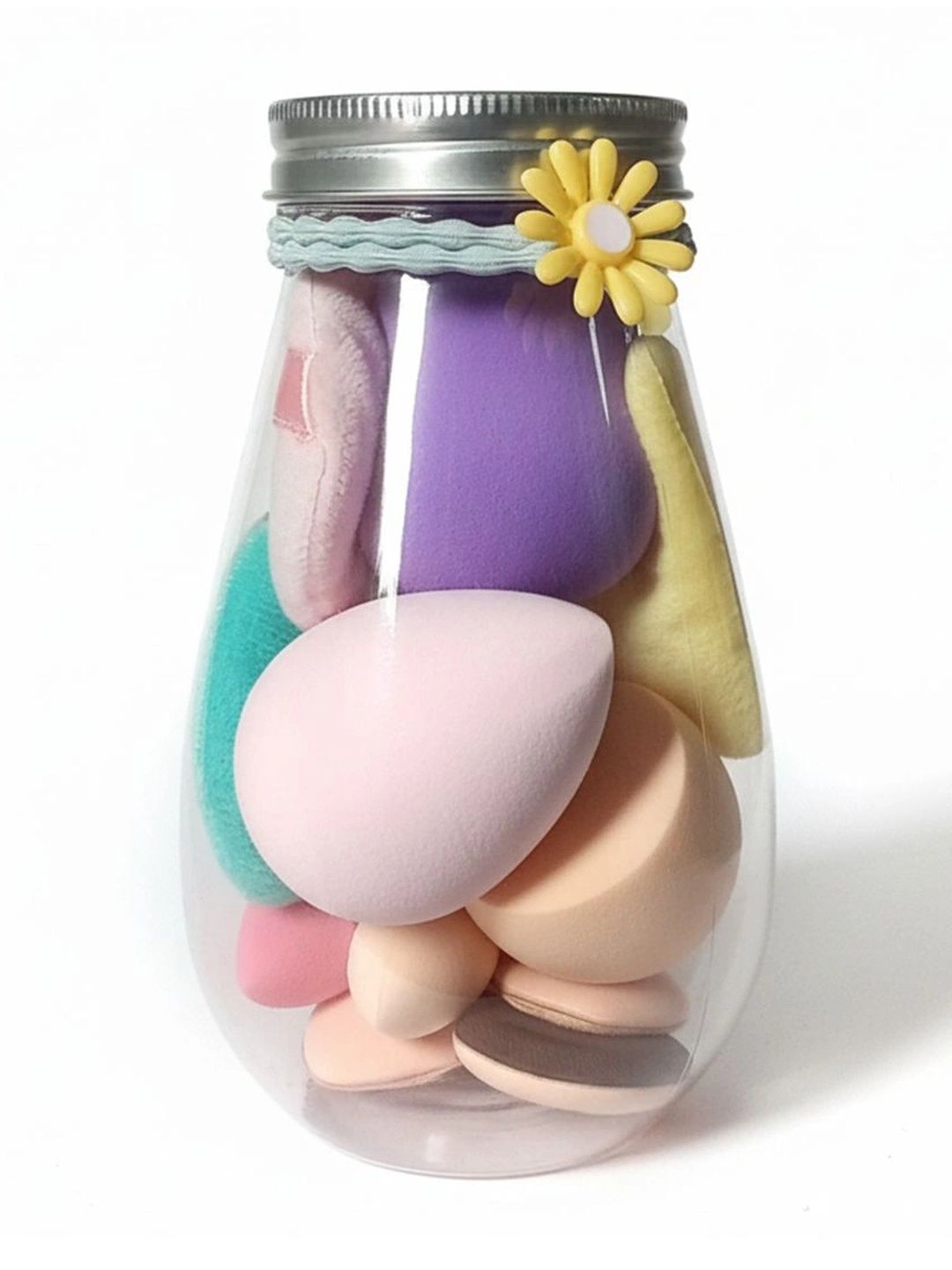 PERPAA Set Of 12 Multi-Shape Makeup Sponges & Puffs Set-image-2