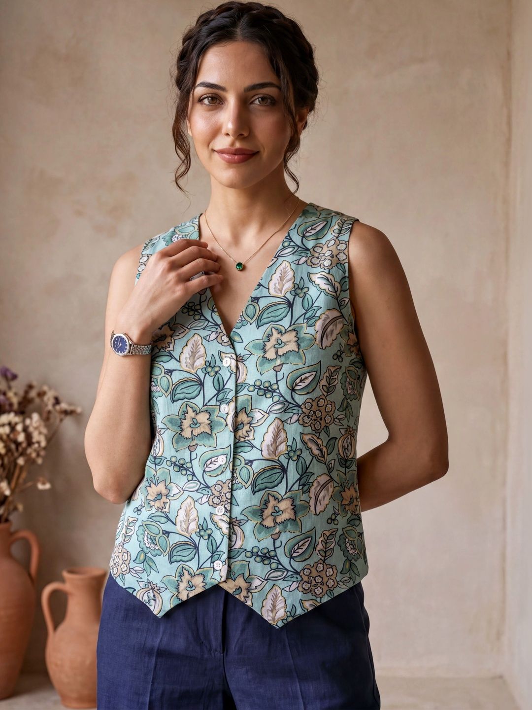 KALAMIR Floral Print Top-picture-11