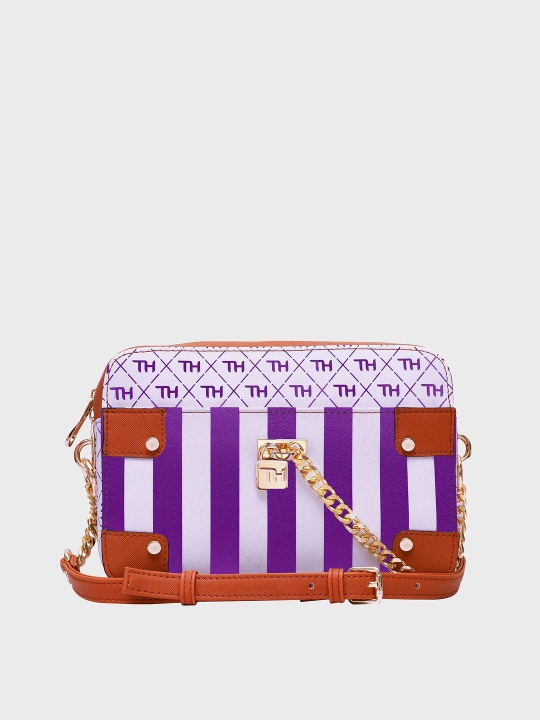 THE HOLISTIK Striped PU Sling Bag-image-31