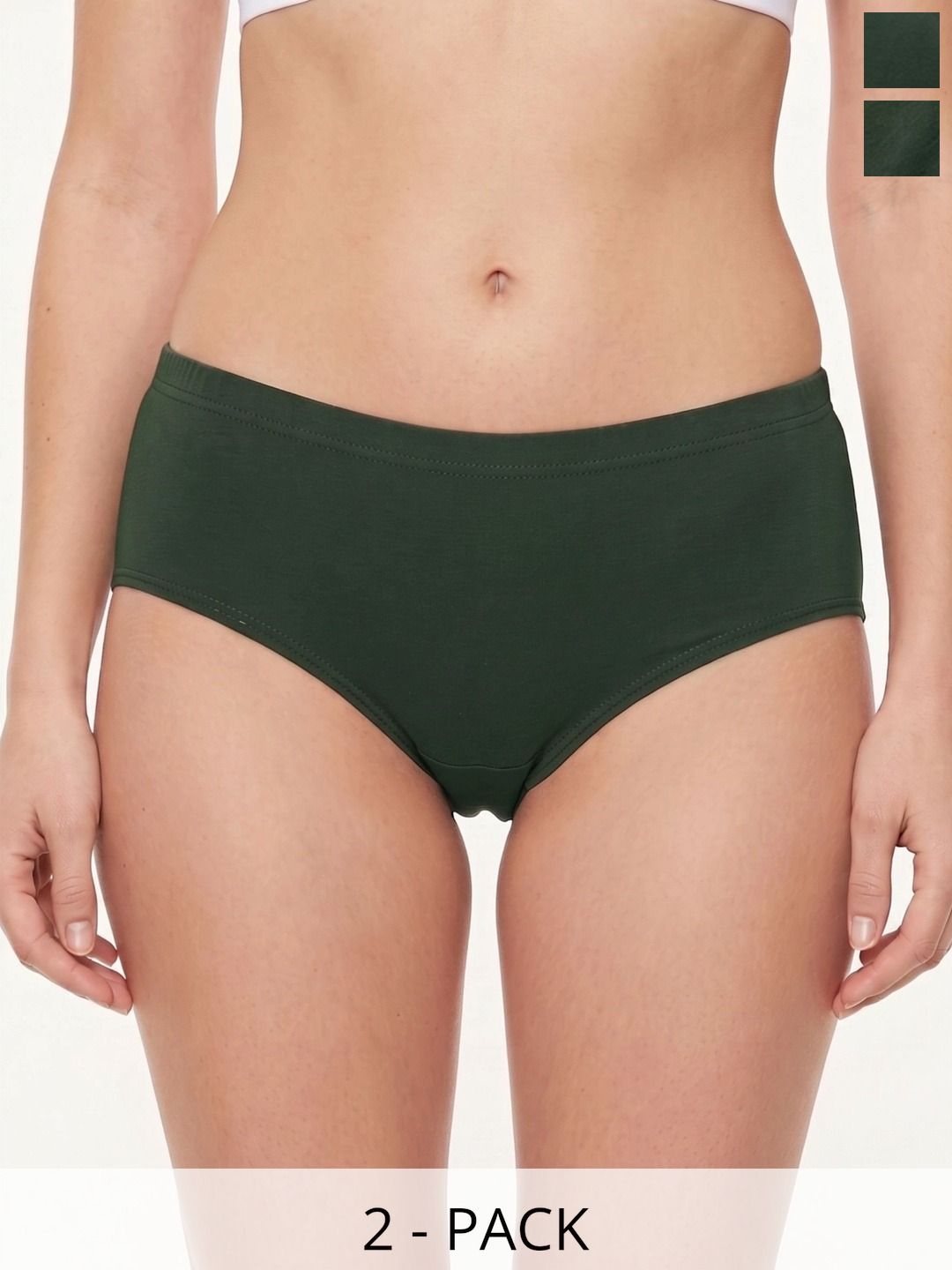 Flexible Apparels Women Pack of 2 Anti Bacterial Assorted Cotton Basic Briefs-picture-21