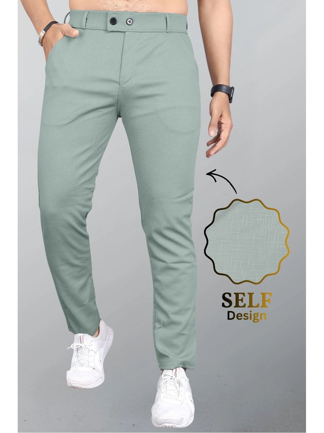 FABAURA Men Slim Fit Easy Wash Trousers-picture-48