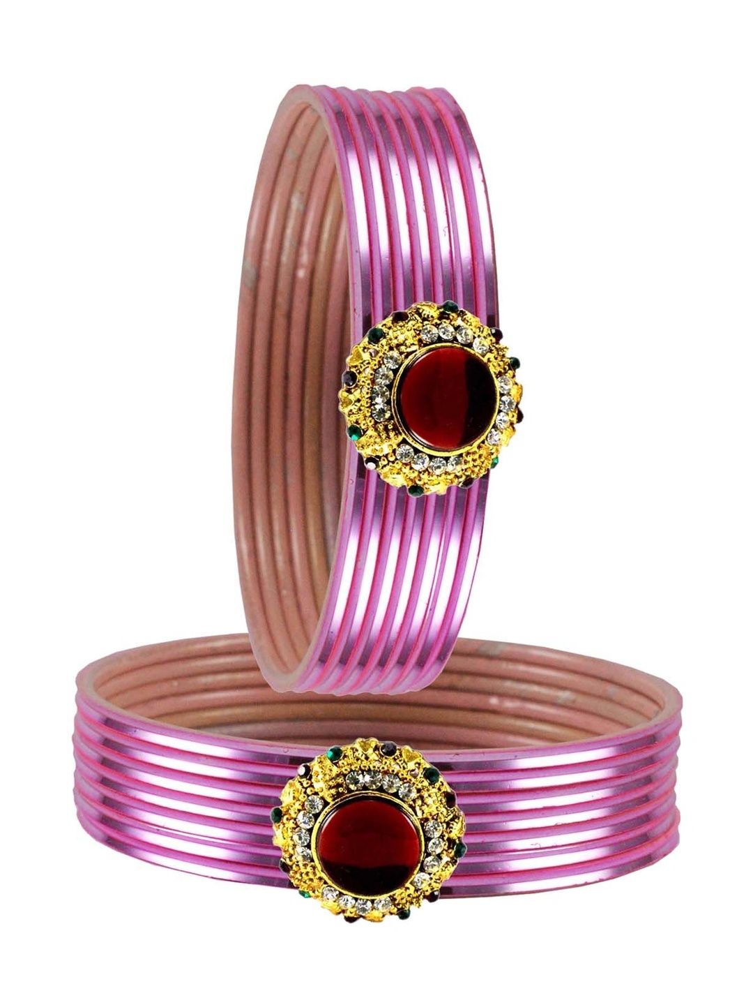 MAYA FASHION Stone Studded & Beaded Bangle-image-29