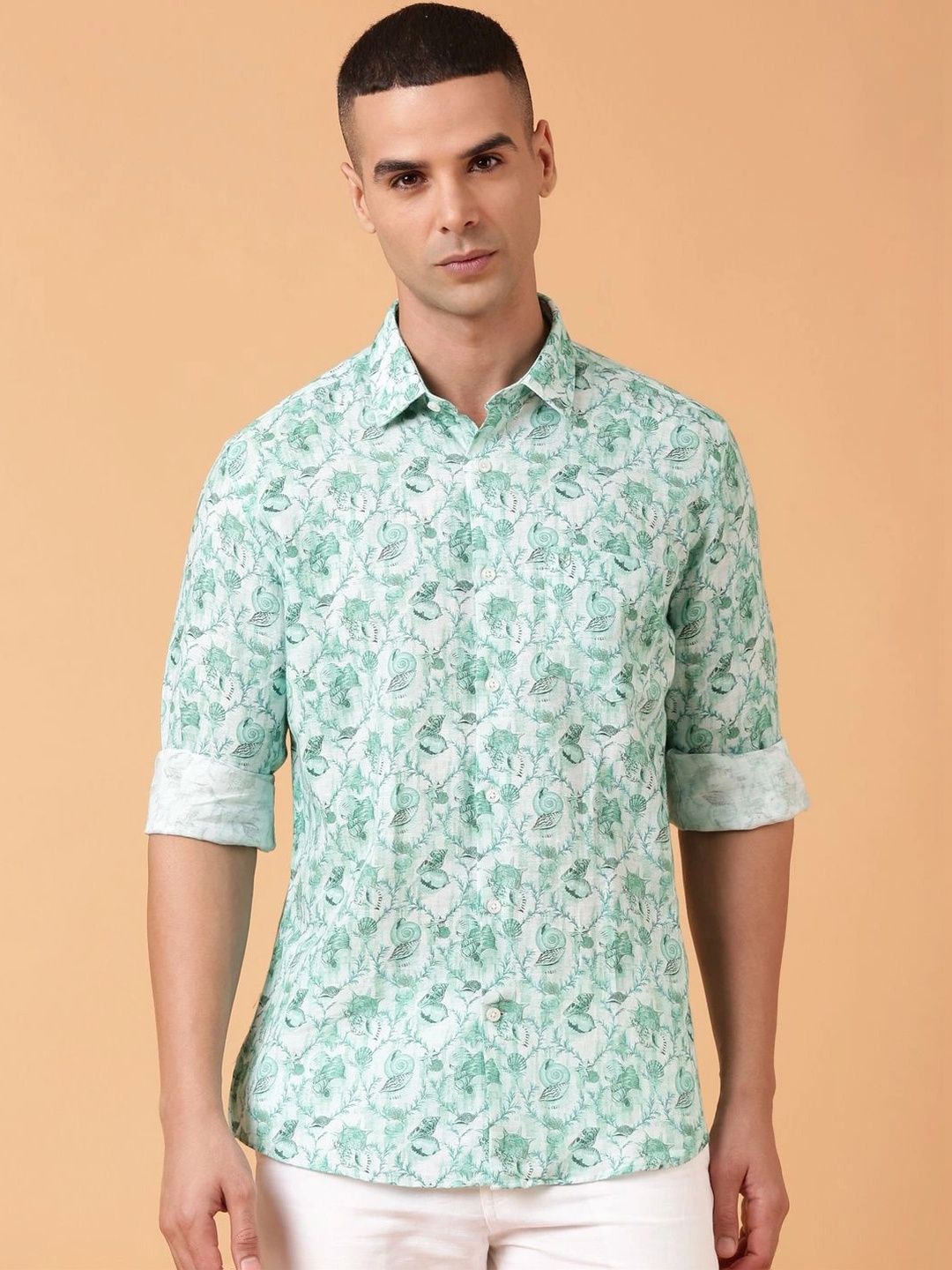 Linen Club Men Contemporary Printed Casual Shirt-picture-23