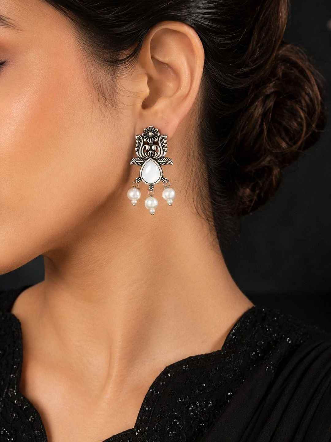 TRESNA Floral Drop Earrings-picture-39