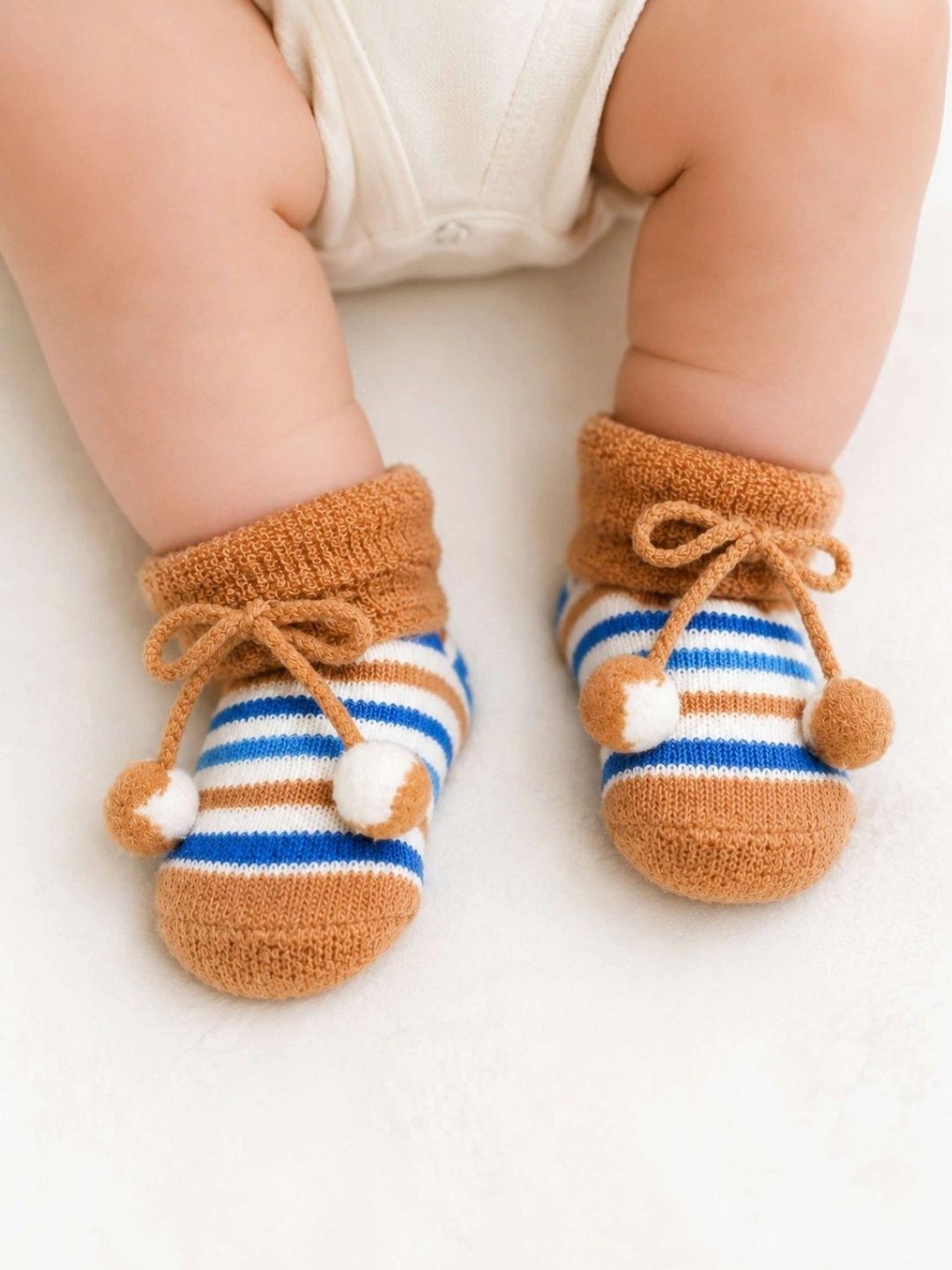 BAESD Unisex Kids Cotton Blend Striped Above Ankle Socks-picture-28