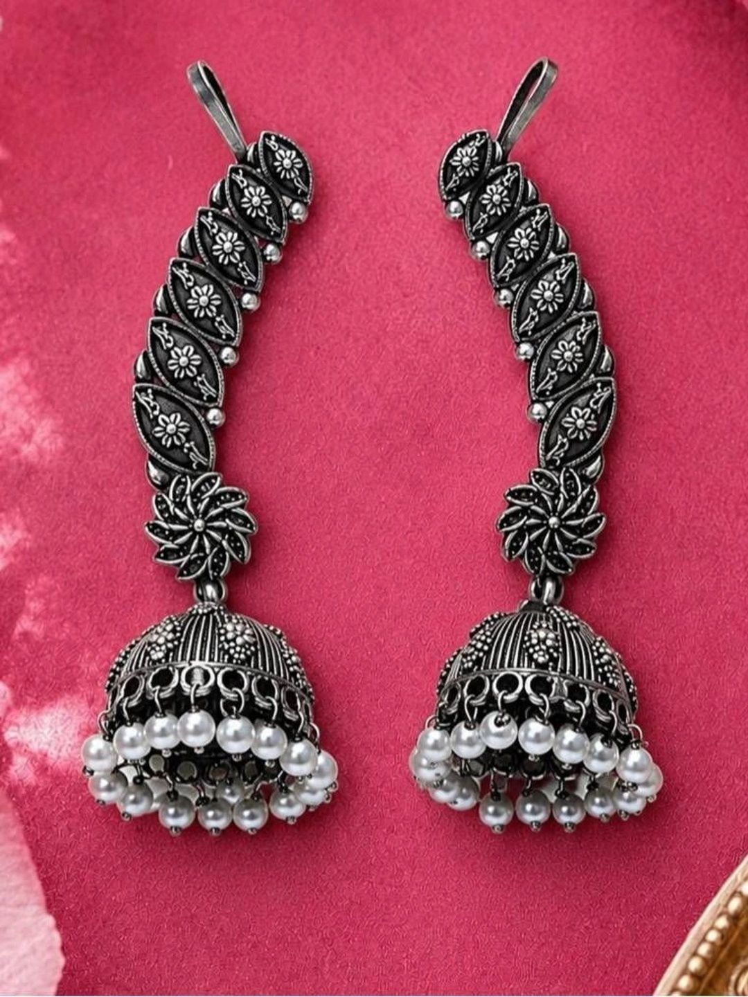 THE GLAM POUCH Floral Jhumkas Earrings-picture-23